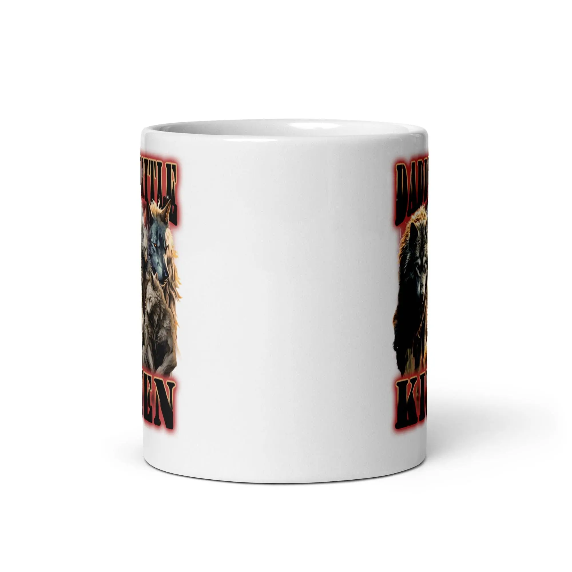 Daddy's Little Kitten White glossy mug - Image 5