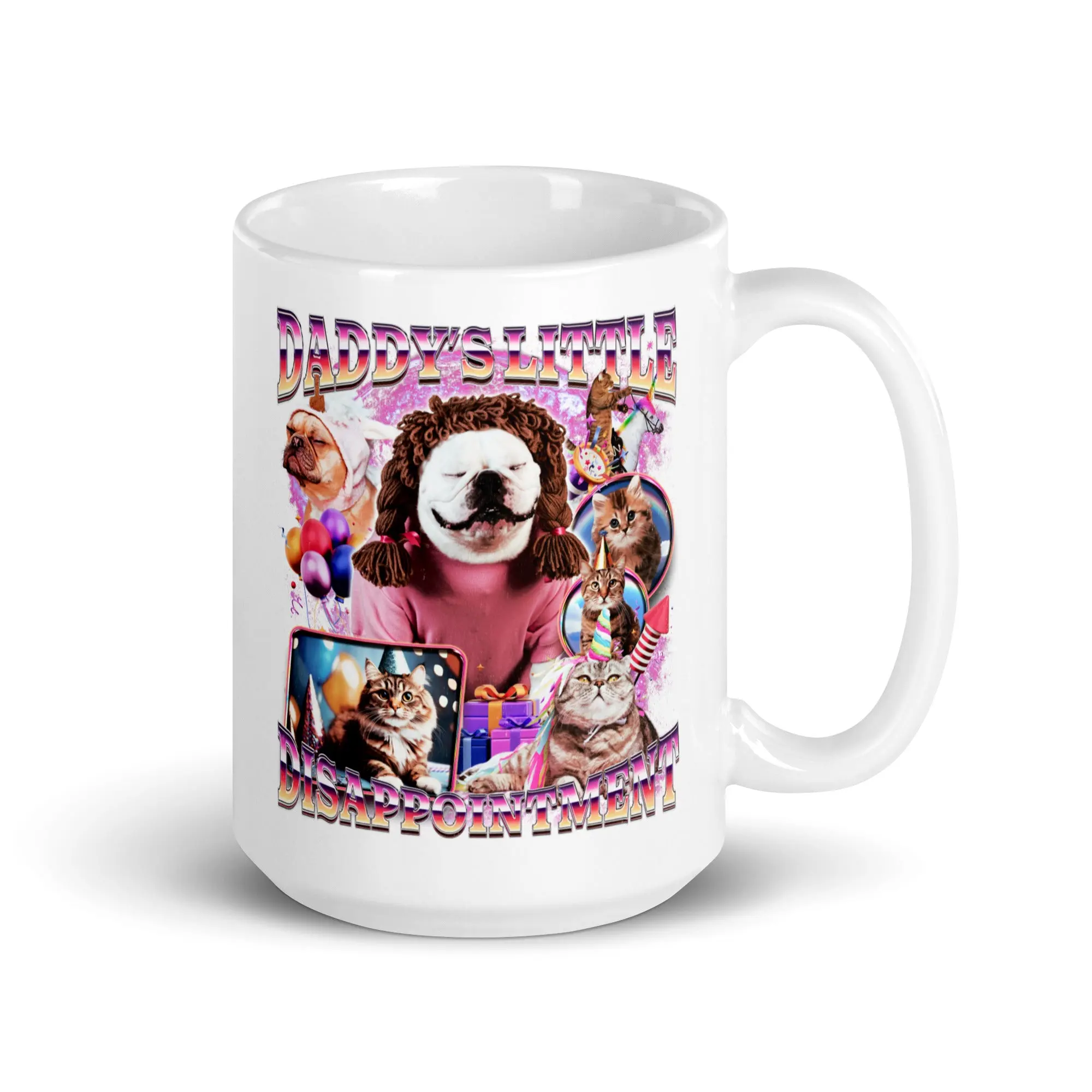 Daddy's Little Disappointment White glossy mug - Image 5
