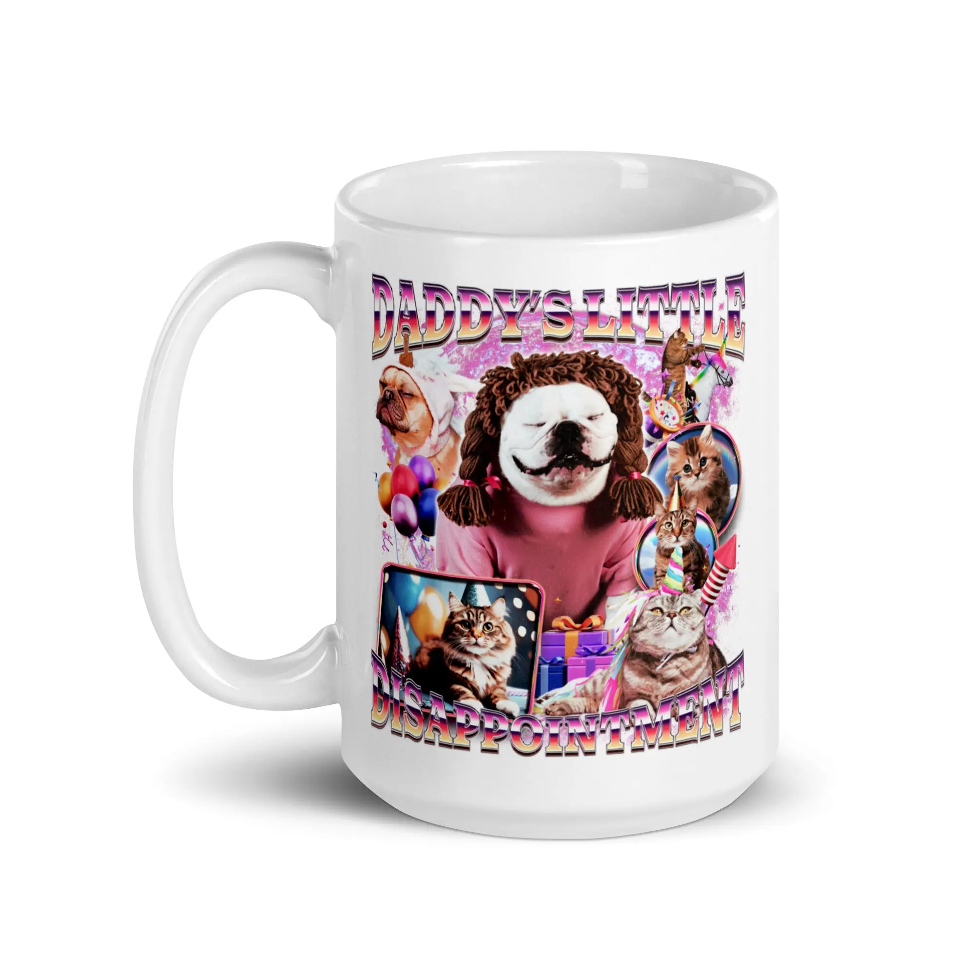 Daddy's Little Disappointment White glossy mug - Image 6
