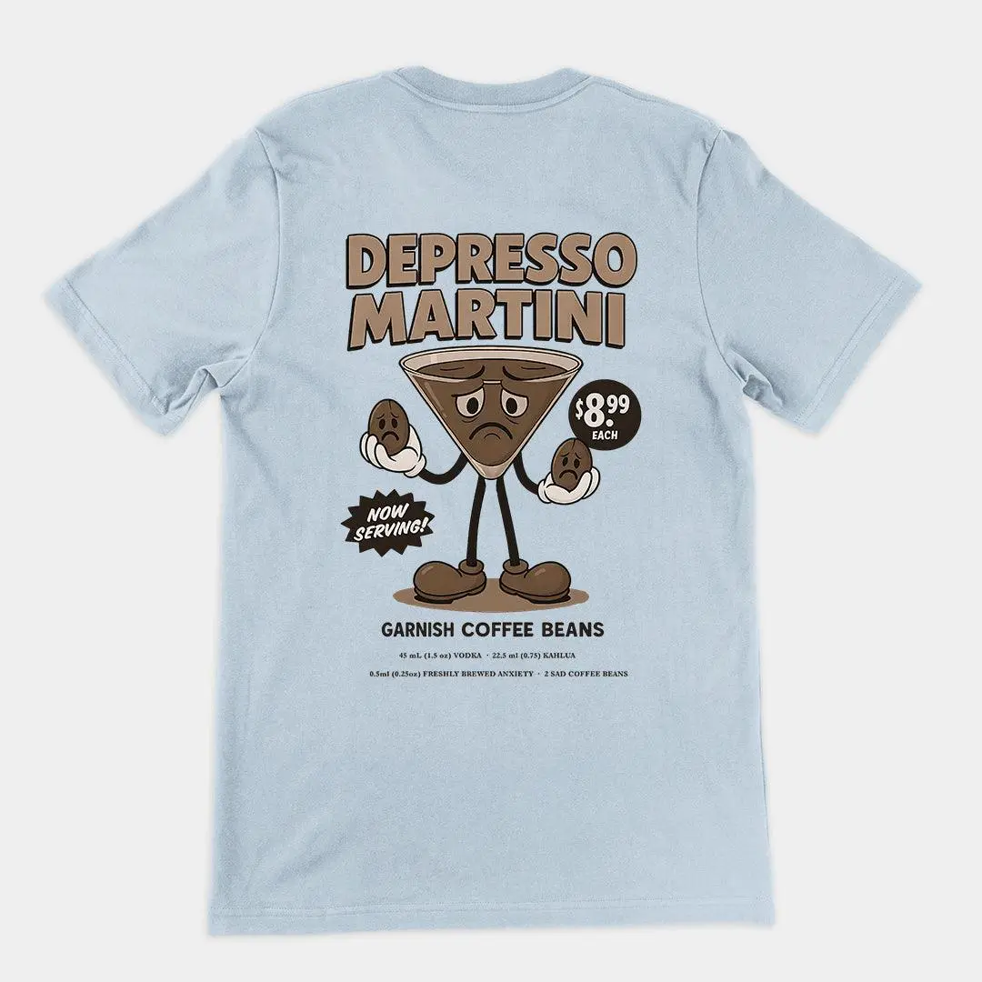 Depresso Martini T-Shirt (backprint) - Image 6