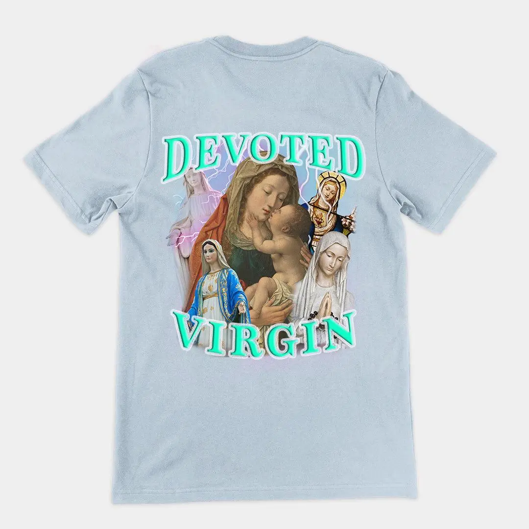 Devoted Virgin t-shirt (backprint) - Image 4