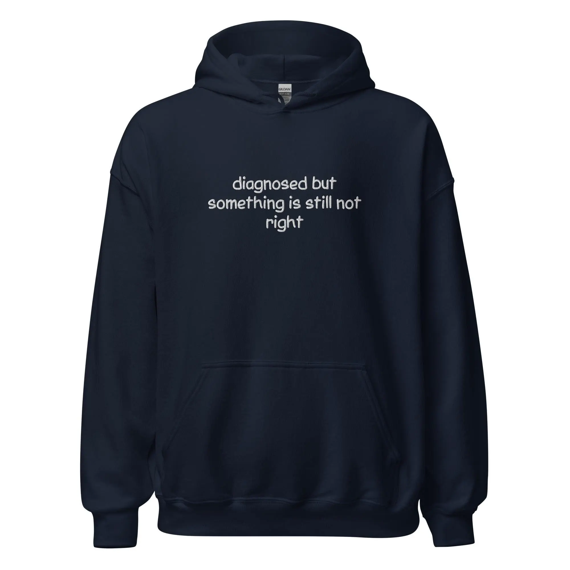 Diagnosed But Something Is Still Not Right Embroidered Hoodie - Image 6