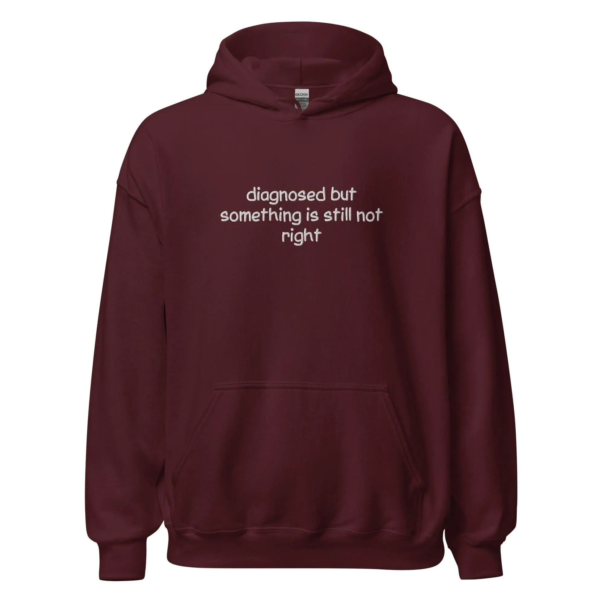 Diagnosed But Something Is Still Not Right Embroidered Hoodie - Image 7