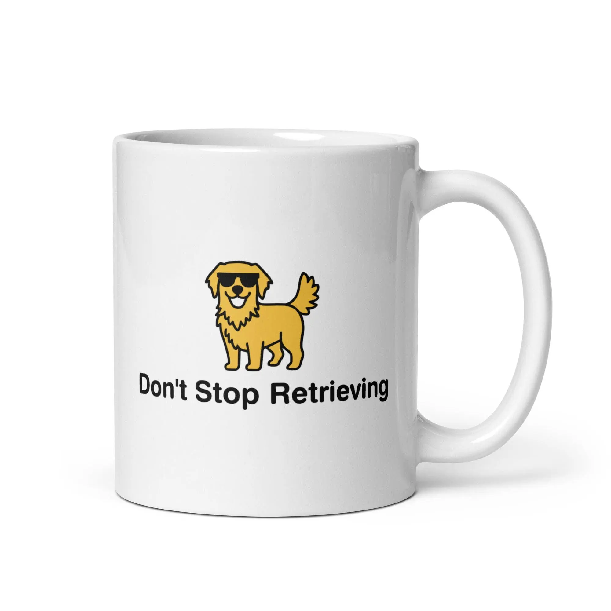 Don't Stop Retrieving White glossy mug - Image 2