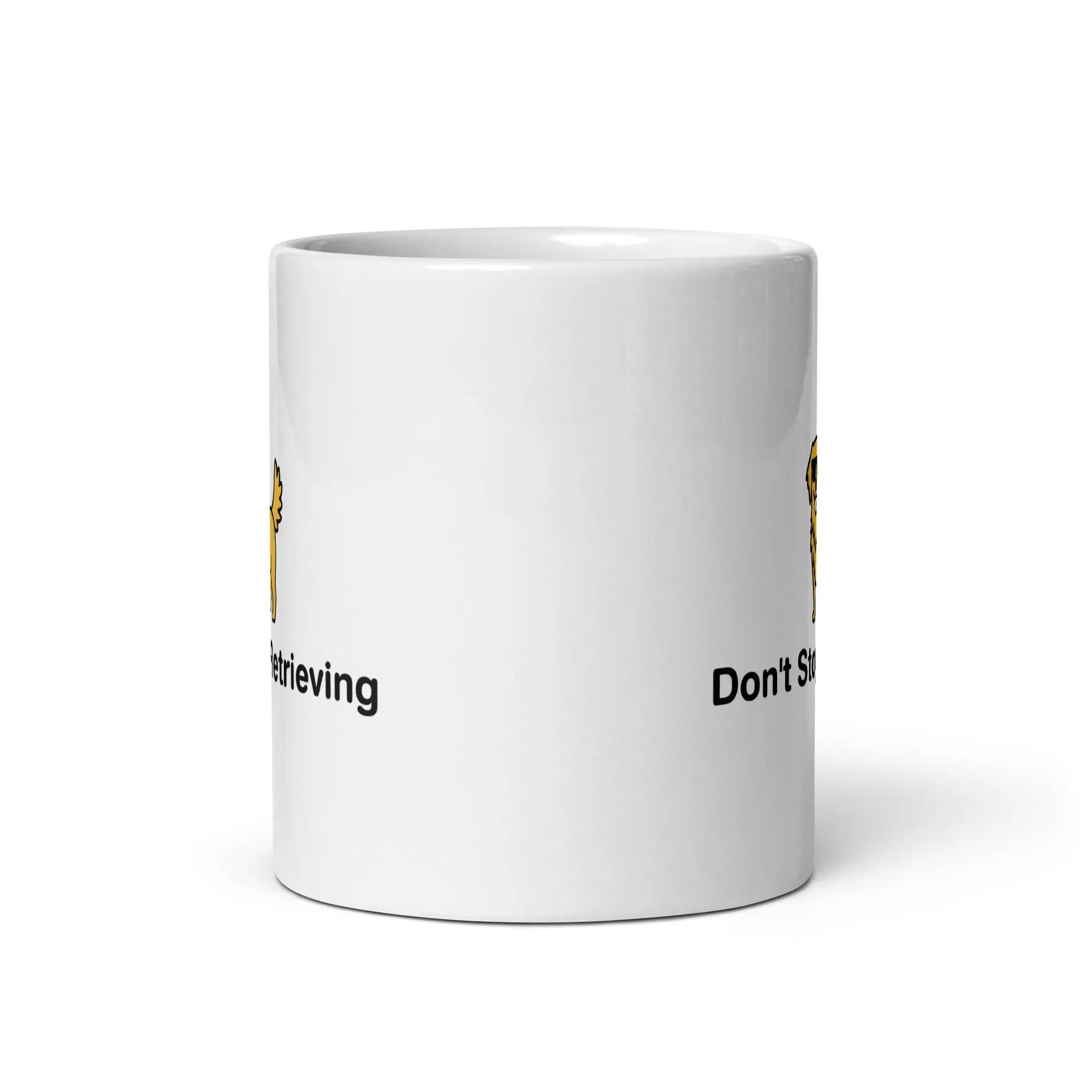 Don't Stop Retrieving White glossy mug - Image 5