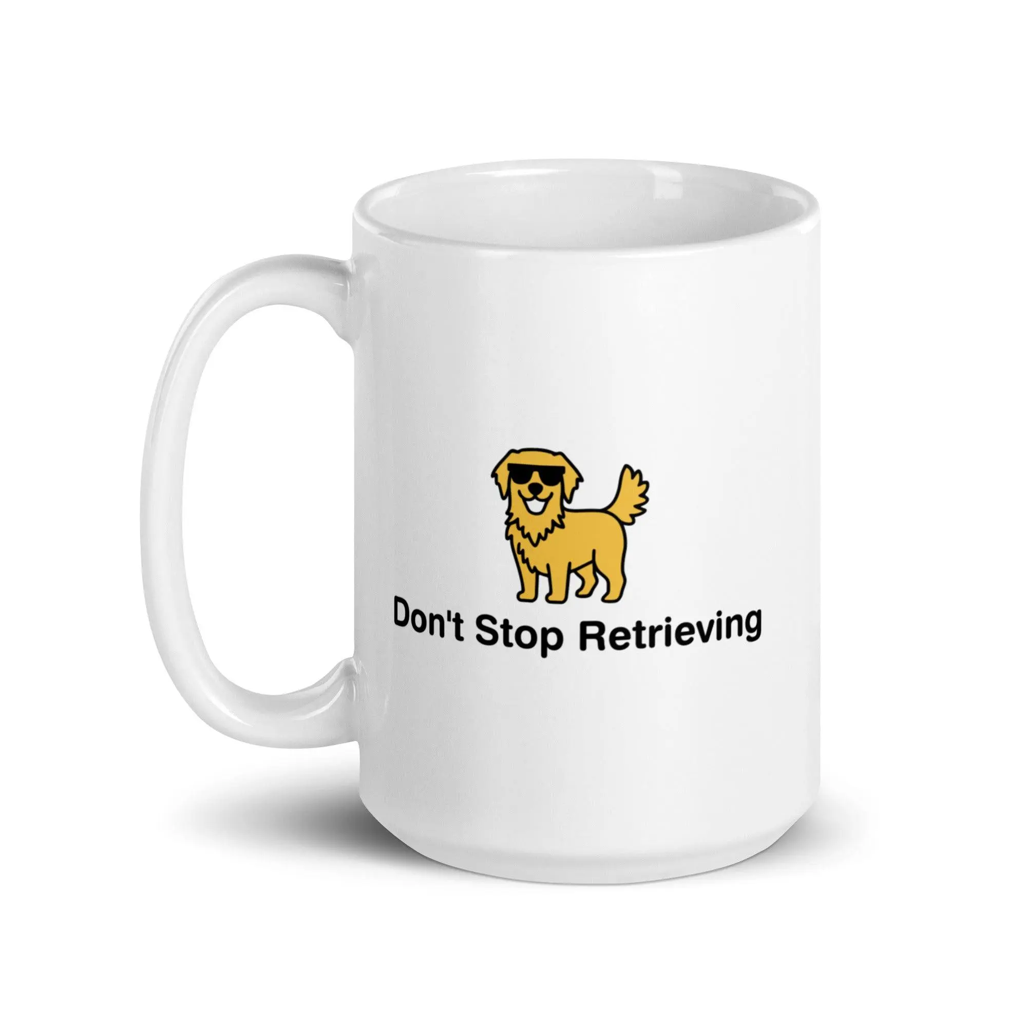 Don't Stop Retrieving White glossy mug - Image 7