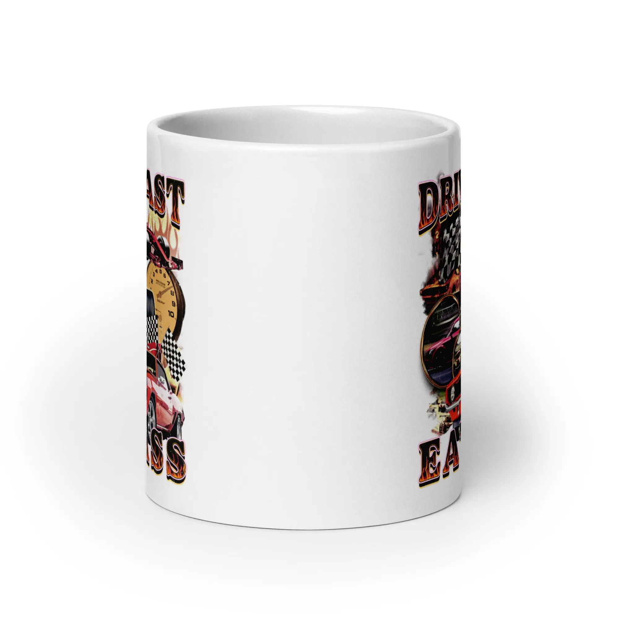 Drive Fast Eat Ass White glossy mug - Image 8