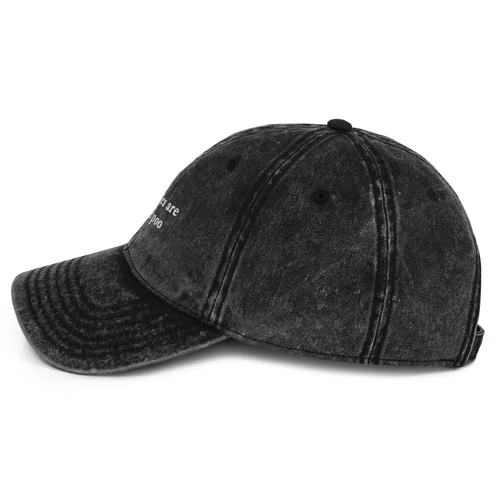 Dyslexics are teople poo Vintage Cotton Twill Cap - Image 5