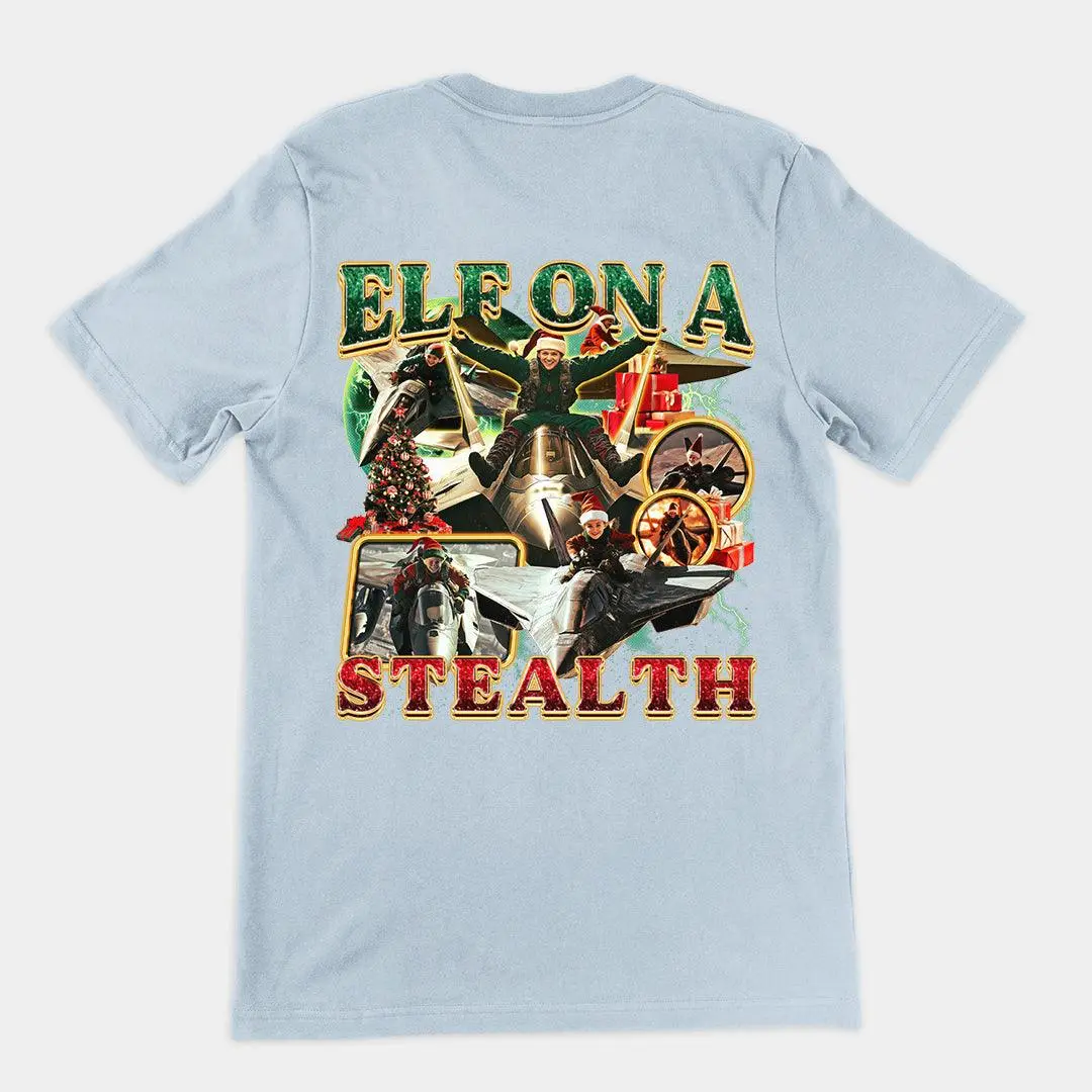 Elf on a Stealth t-shirt (backprint) - Image 4