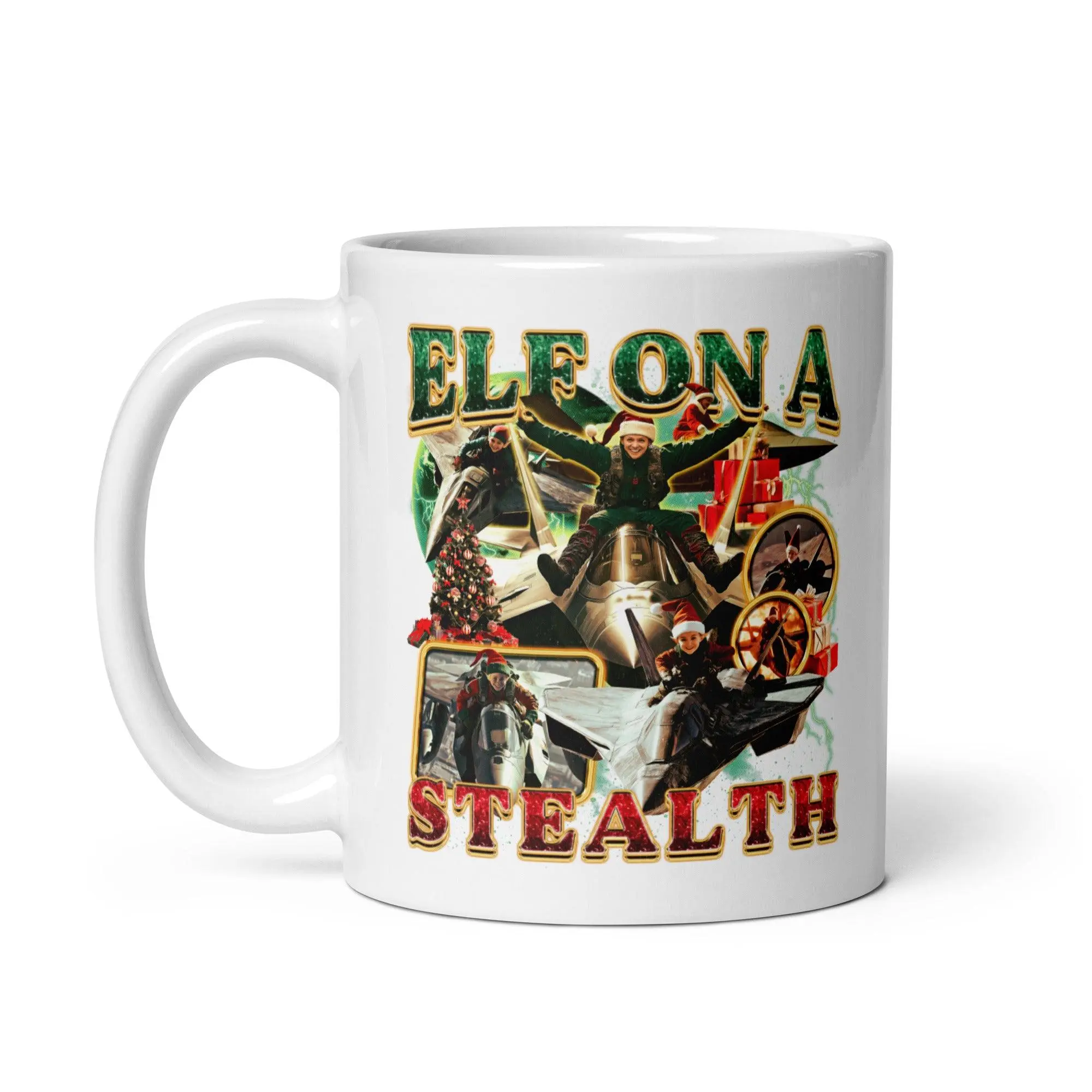 Elf on a Stealth White glossy mug - Image 2