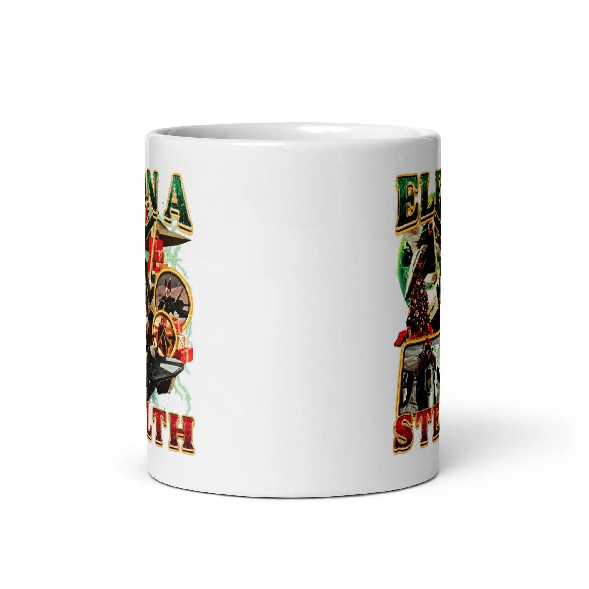Elf on a Stealth White glossy mug - Image 3