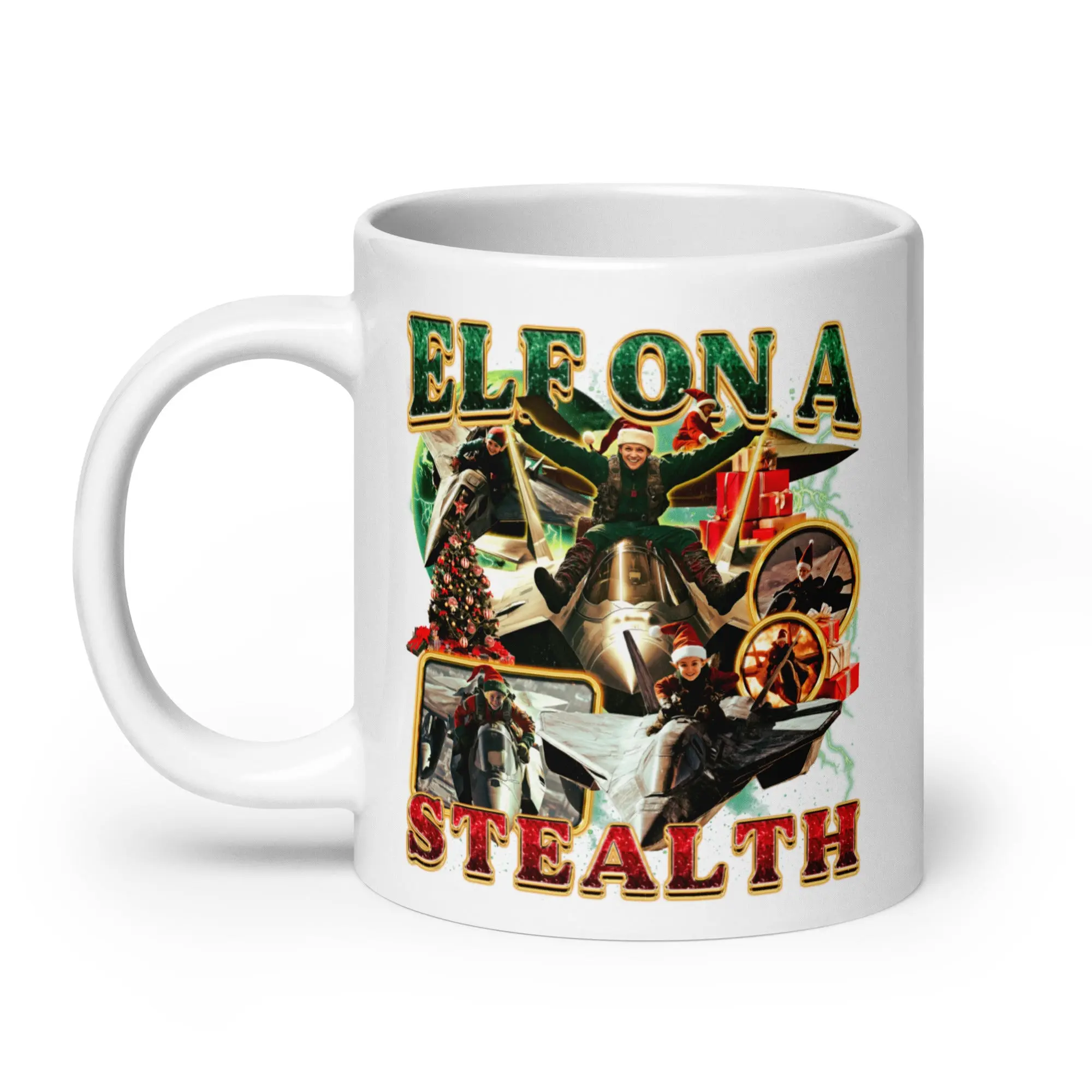 Elf on a Stealth White glossy mug - Image 7