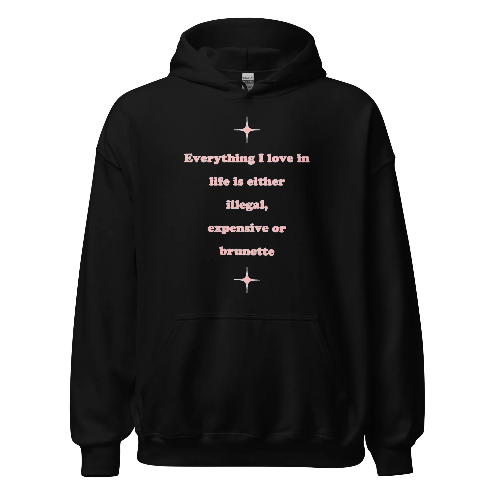 Everything I love in life is either illegal, expensive or brunette Hoodie