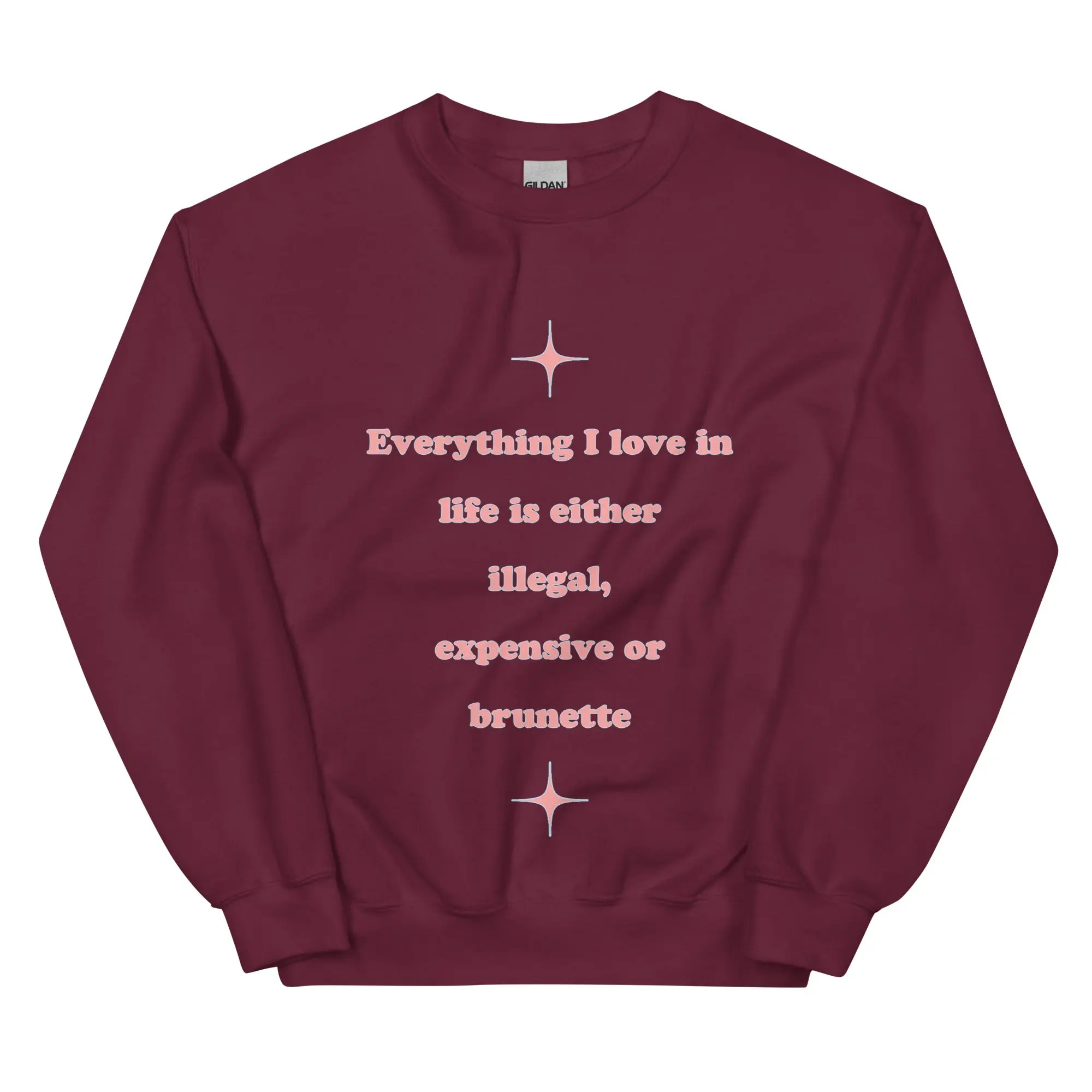 Everything I love in life is either illegal, expensive or brunette sweatshirt - Image 5
