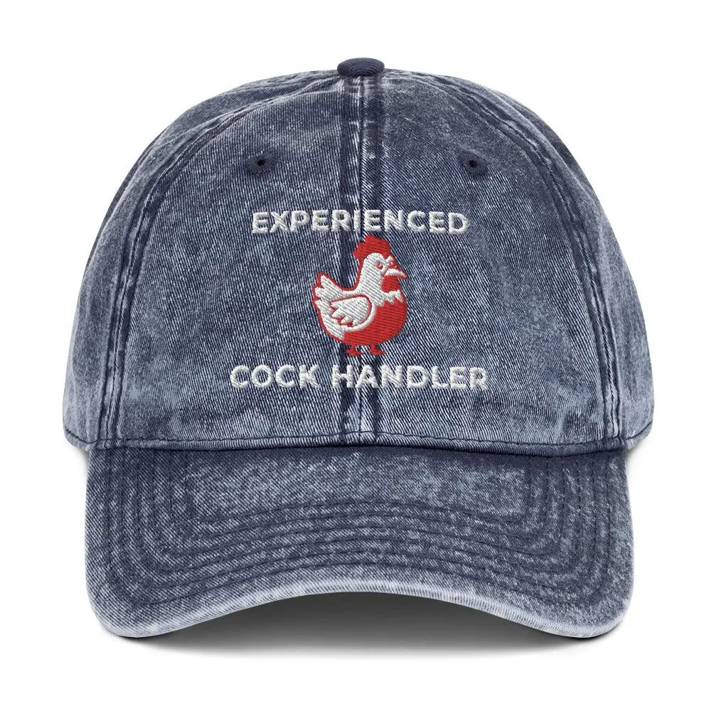 Experienced Cock Handler Vintage Cotton Twill Cap - Image 7