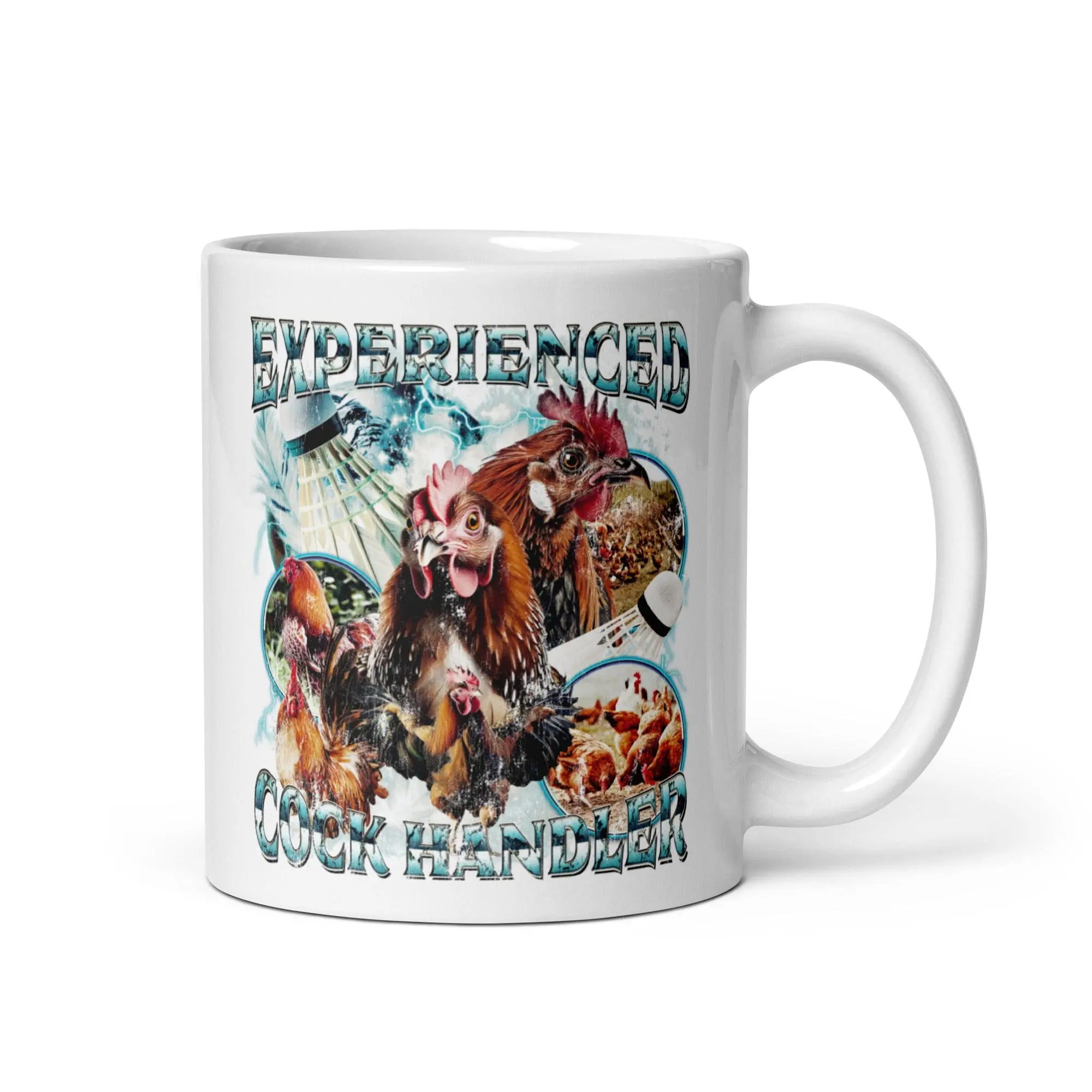 Experienced Cock Handler  White glossy mug - Image 2