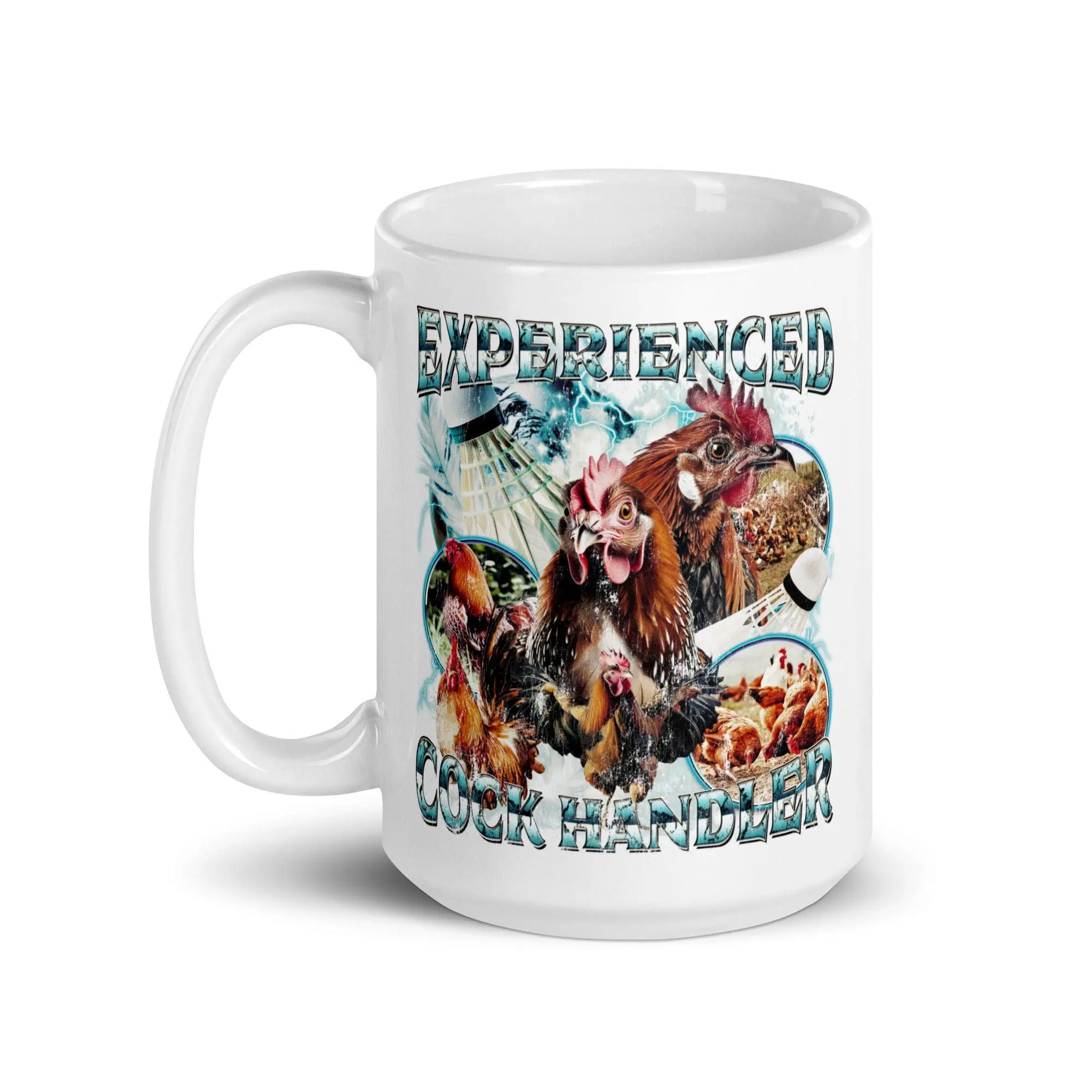 Experienced Cock Handler  White glossy mug - Image 7
