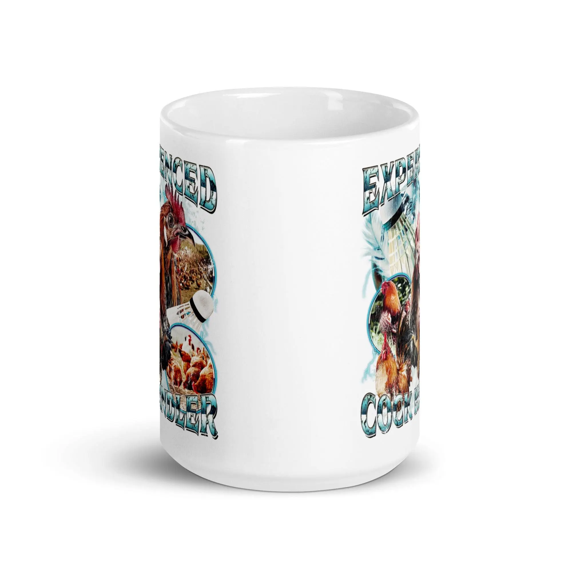 Experienced Cock Handler  White glossy mug - Image 8