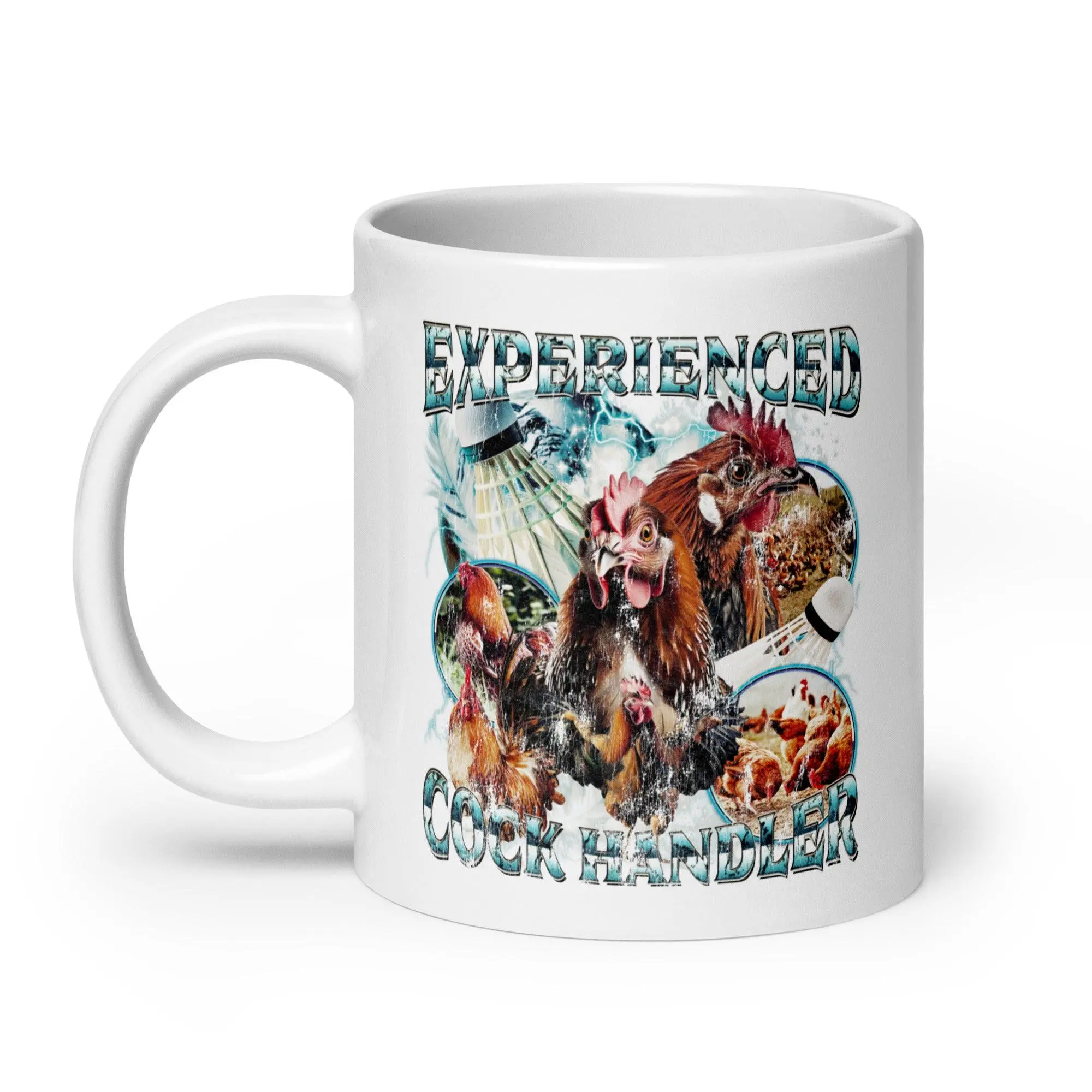 Experienced Cock Handler  White glossy mug - Image 9