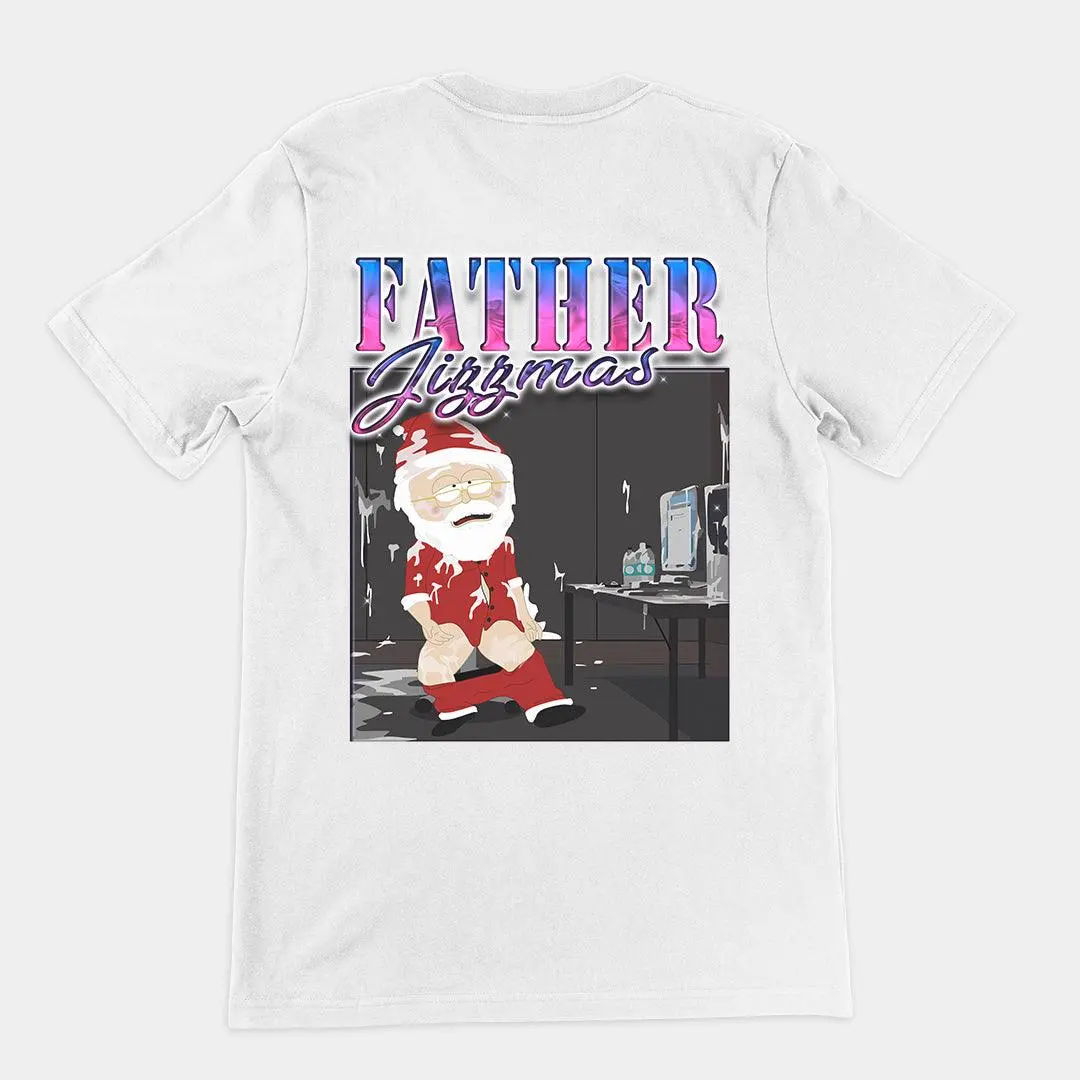 Father Jizzmas t-shirt (backprint) - Image 6