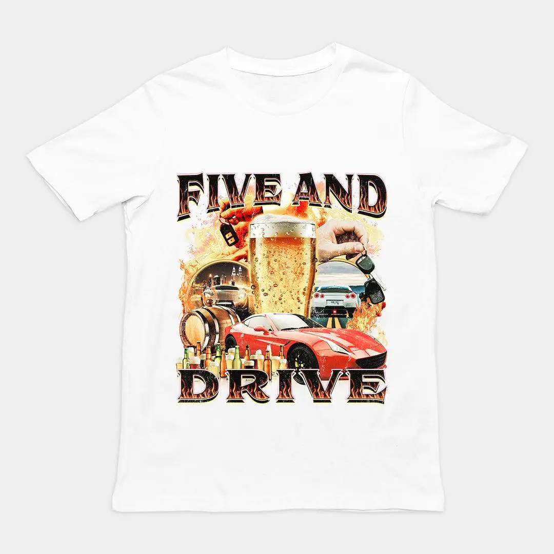 Five and Drive t-shirt - Image 6