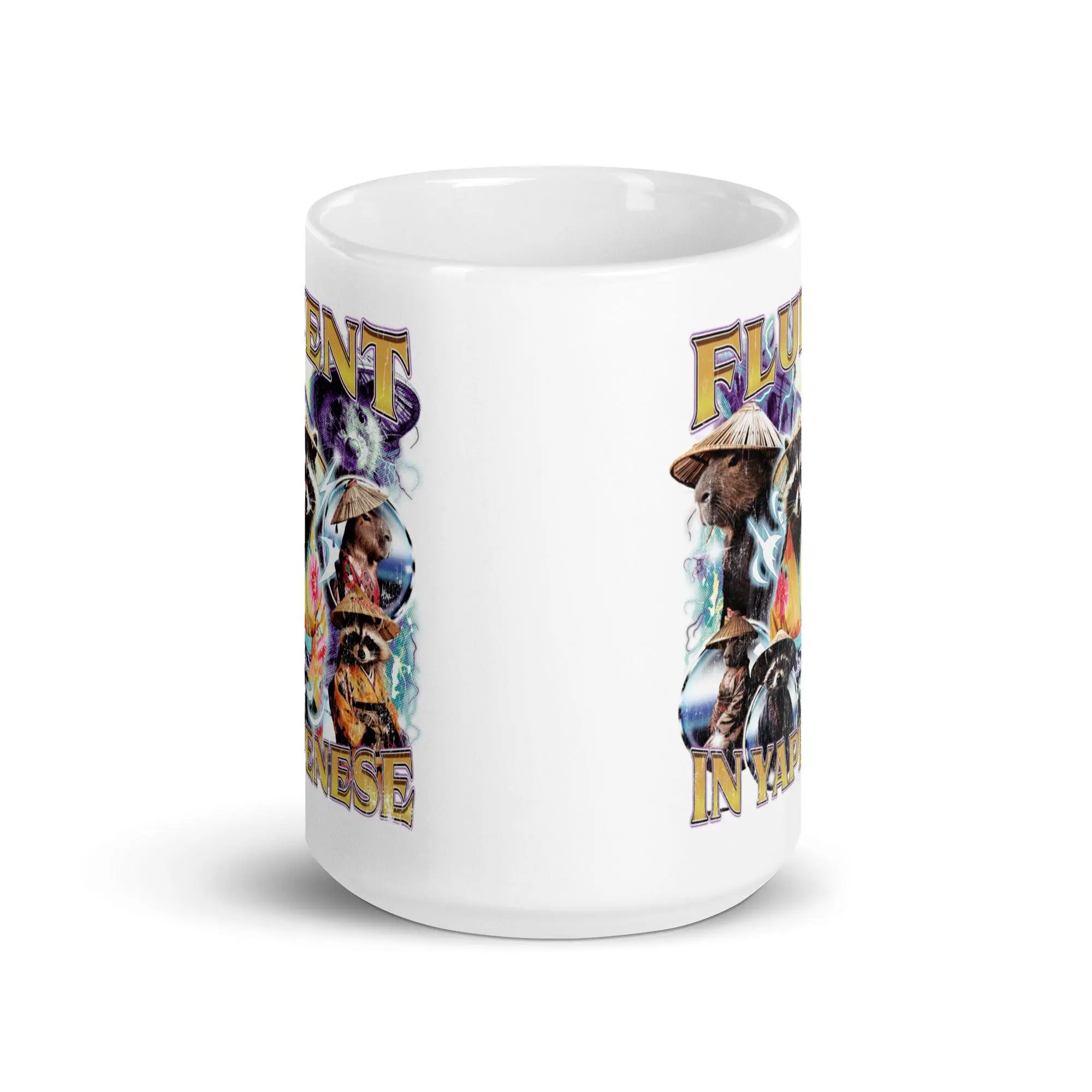 Fluent in Yapenese White glossy mug - Image 8