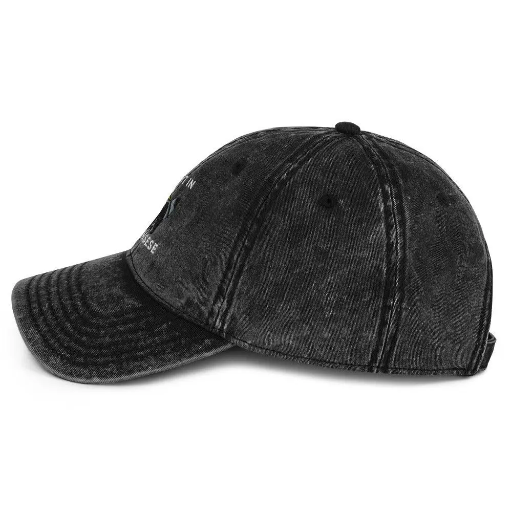 Fluent in Yapensese Vintage Cotton Twill Cap - Image 5