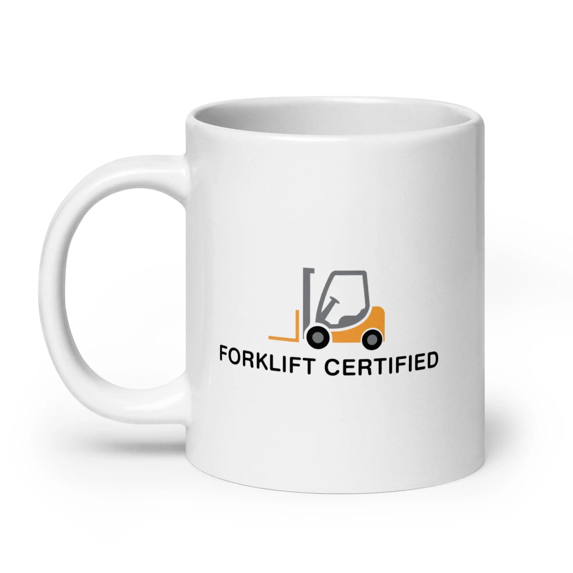 Forklift Certified White glossy mug - Image 9