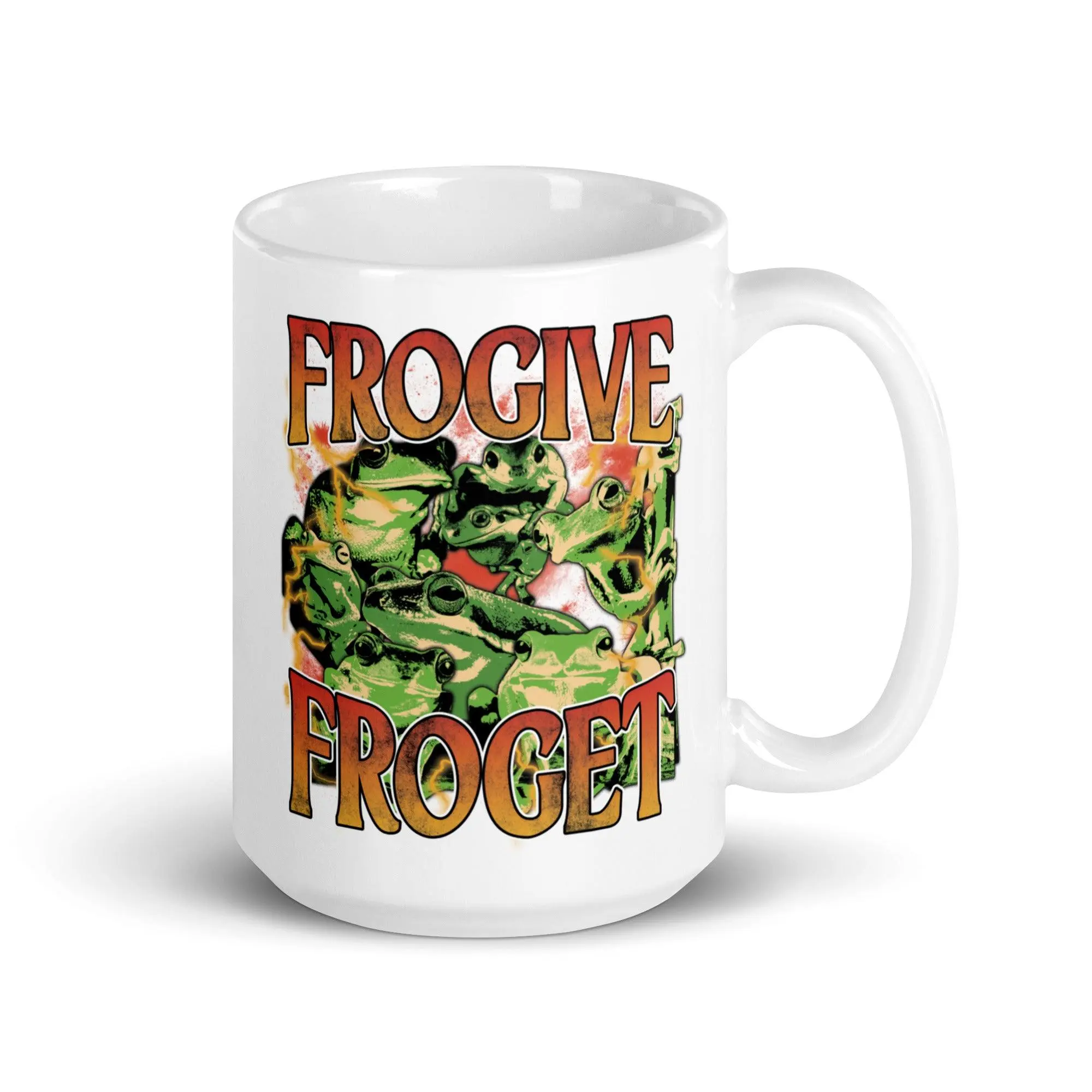 Frogive Forget White glossy mug - Image 6