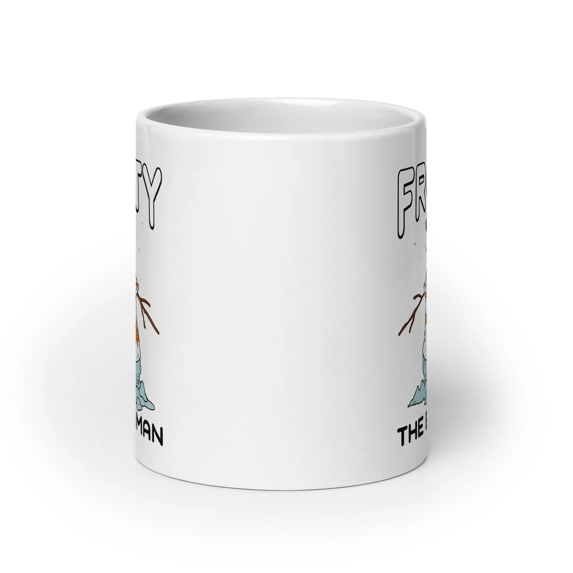 Frosty the Blowman White glossy mug - Image 8