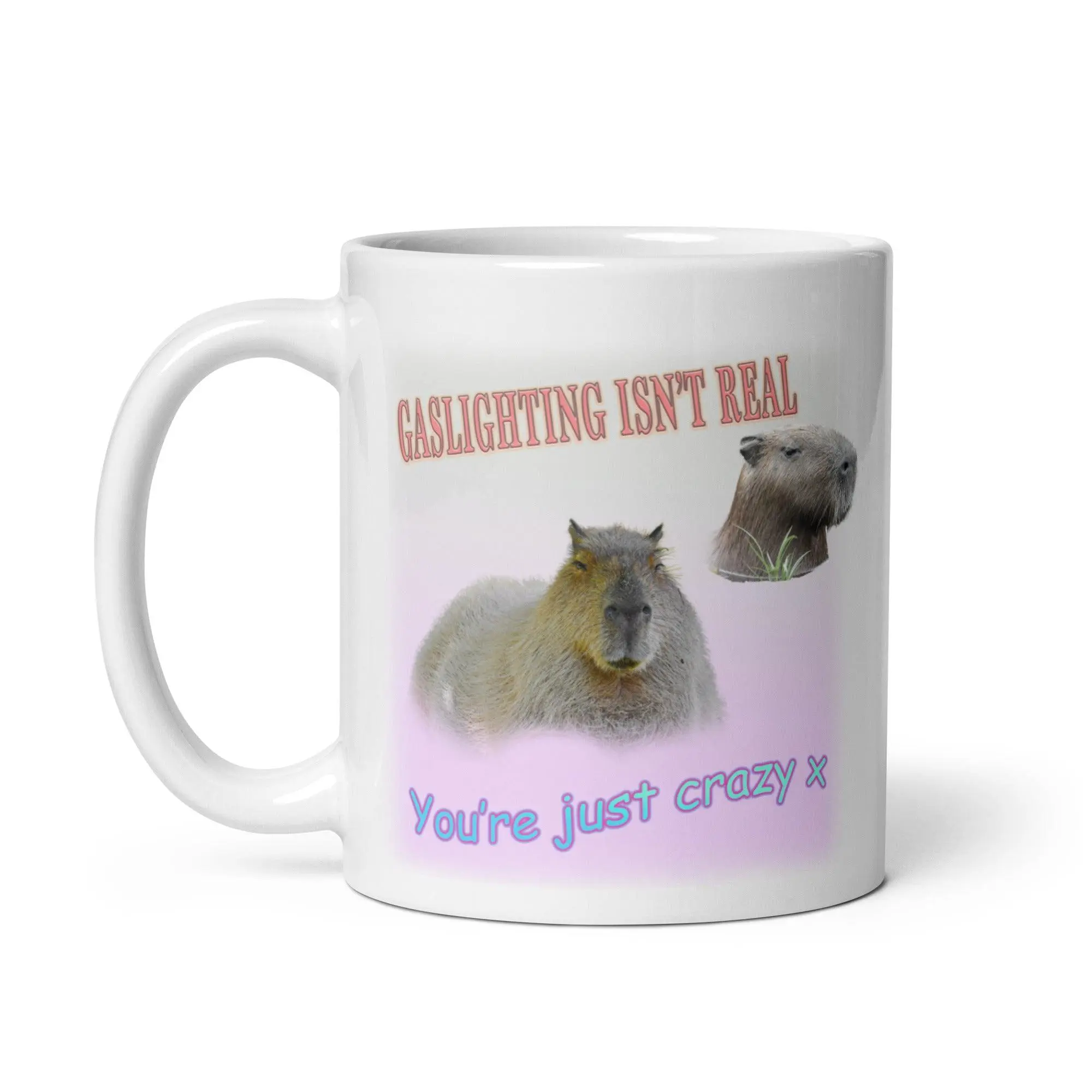 Gaslighting isn't Real White glossy mug - Image 3