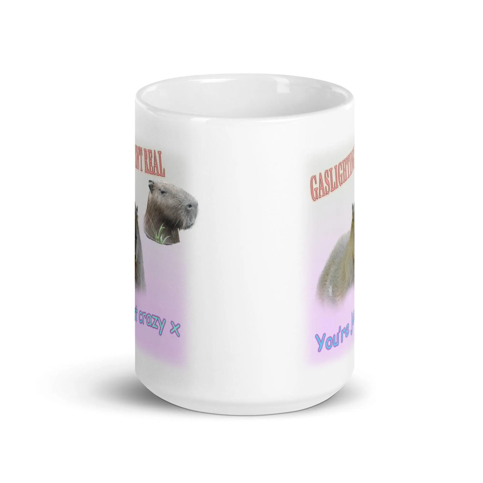 Gaslighting isn't Real White glossy mug - Image 8