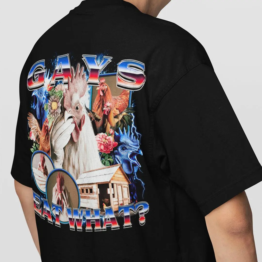Gays Eat What t-shirt (backprint) - Image 7