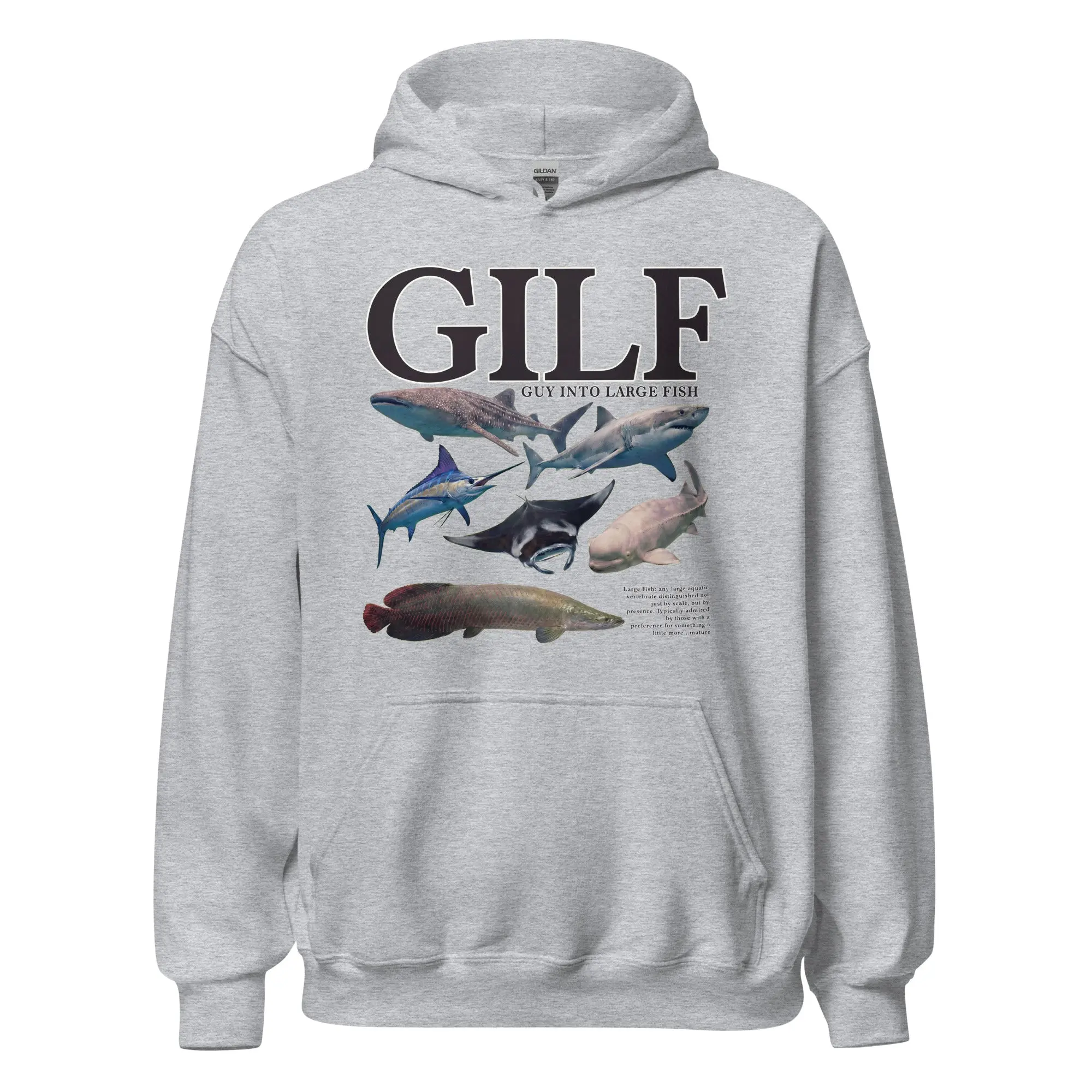 GILF (guy into large fish) Hoodie - Image 2