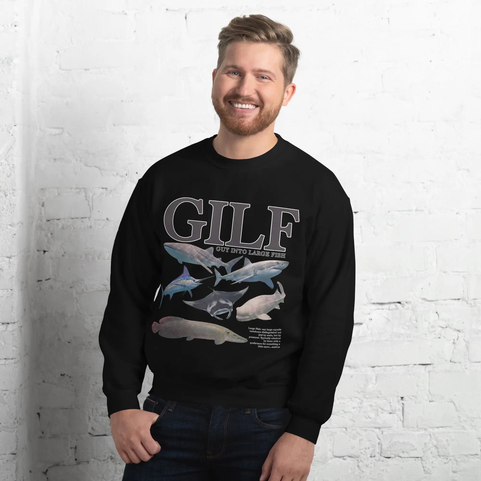 GILF (guy into large fish) sweatshirt - Image 10