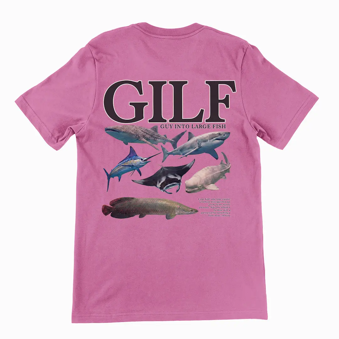 GILF (guy into large fish) T-Shirt (backprint) - Image 2