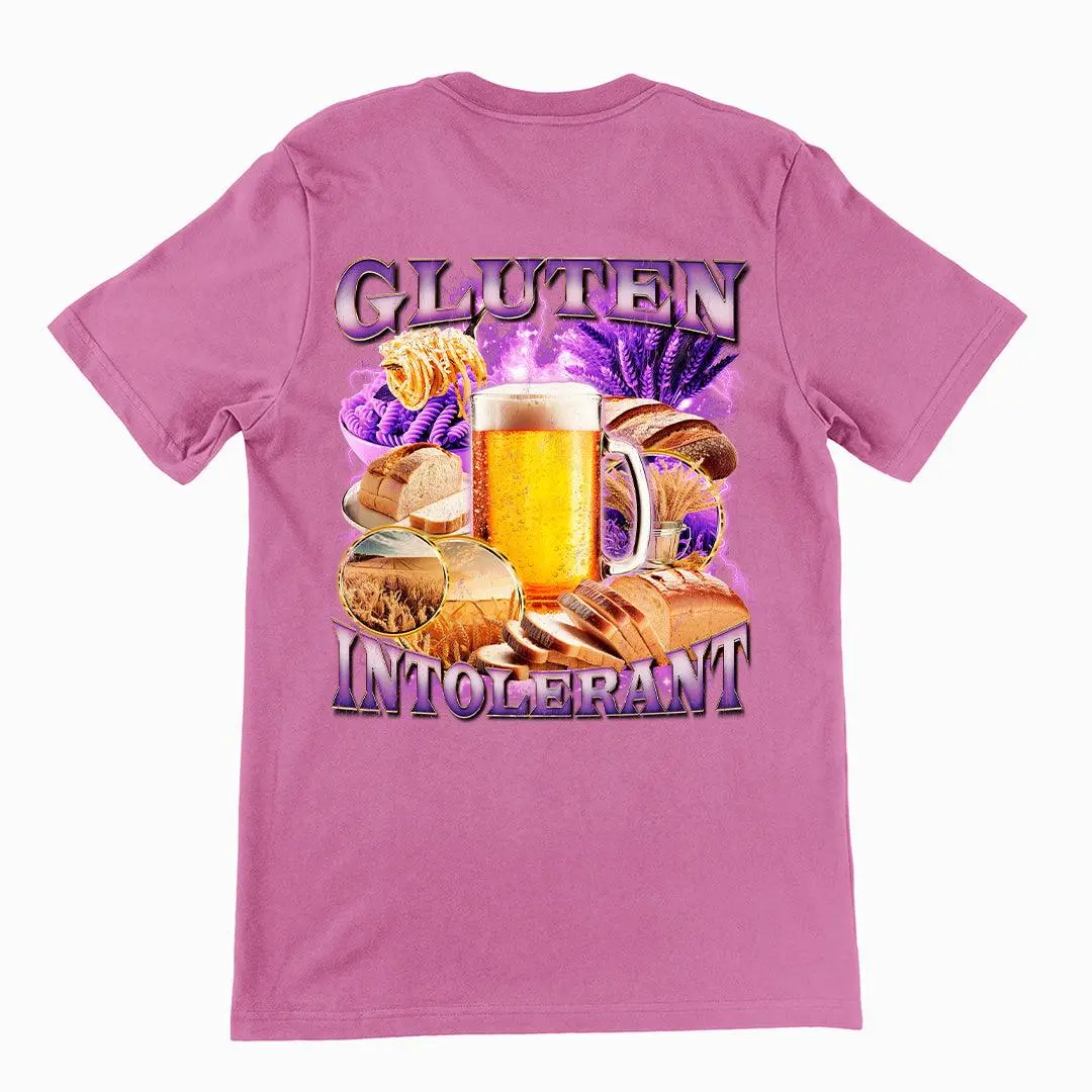 Gluten Intolerant (Updated Design) t-shirt (backprint) - Image 2