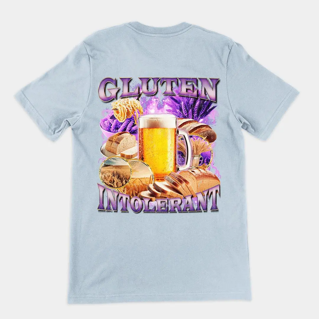 Gluten Intolerant (Updated Design) t-shirt (backprint) - Image 4