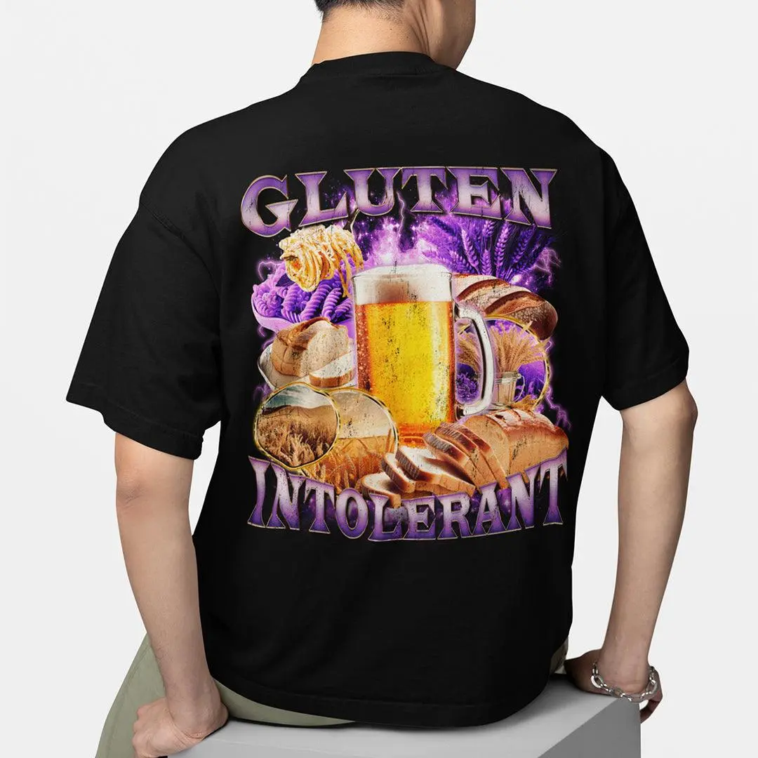 Gluten Intolerant (Updated Design) t-shirt (backprint) - Image 7
