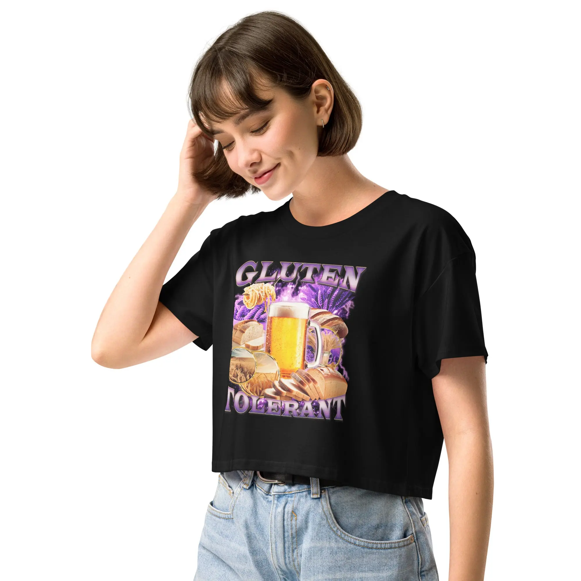 Gluten Tolerant (New Design!) Women’s crop top - Image 6