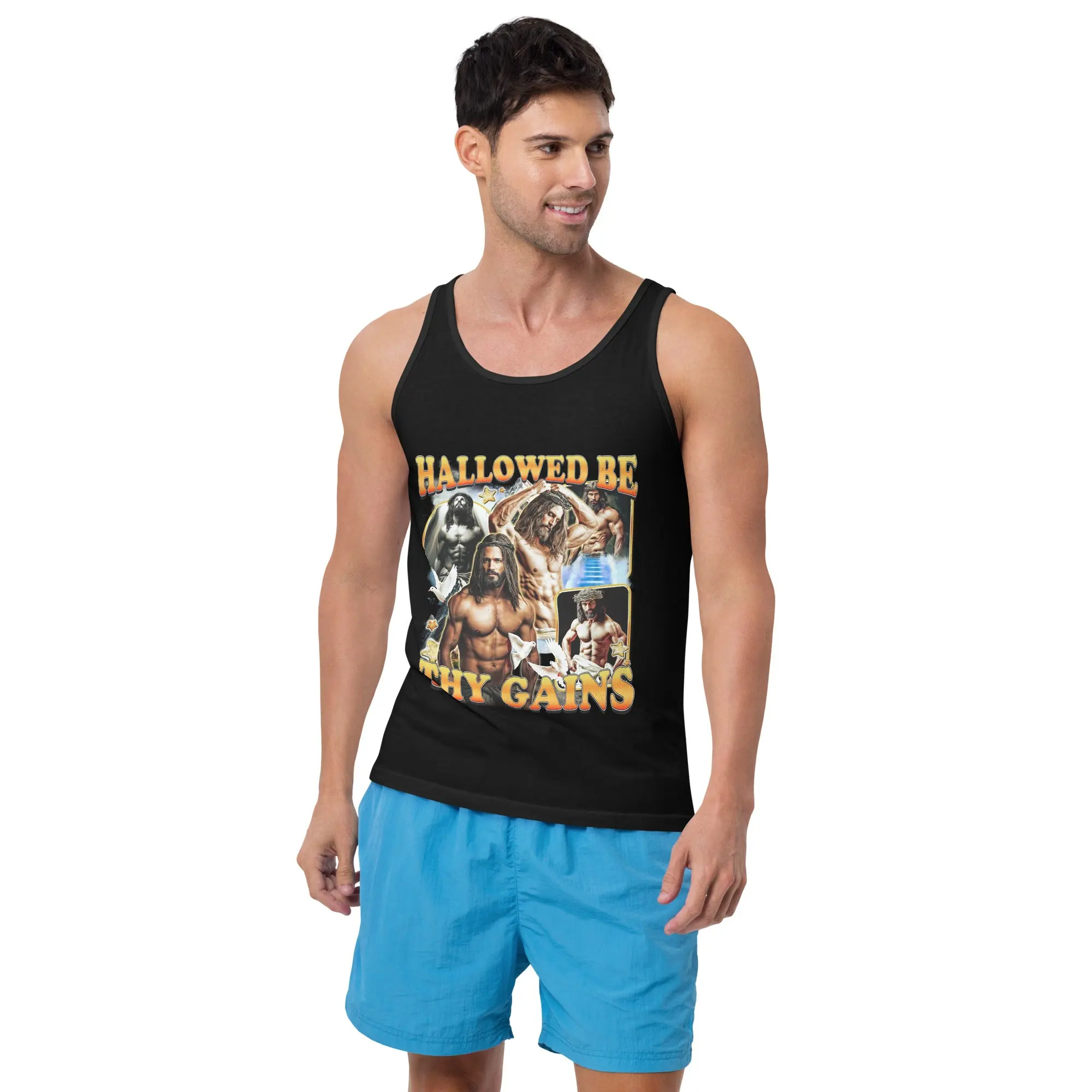 Hallowed be thy Gains Tank Top - Image 4
