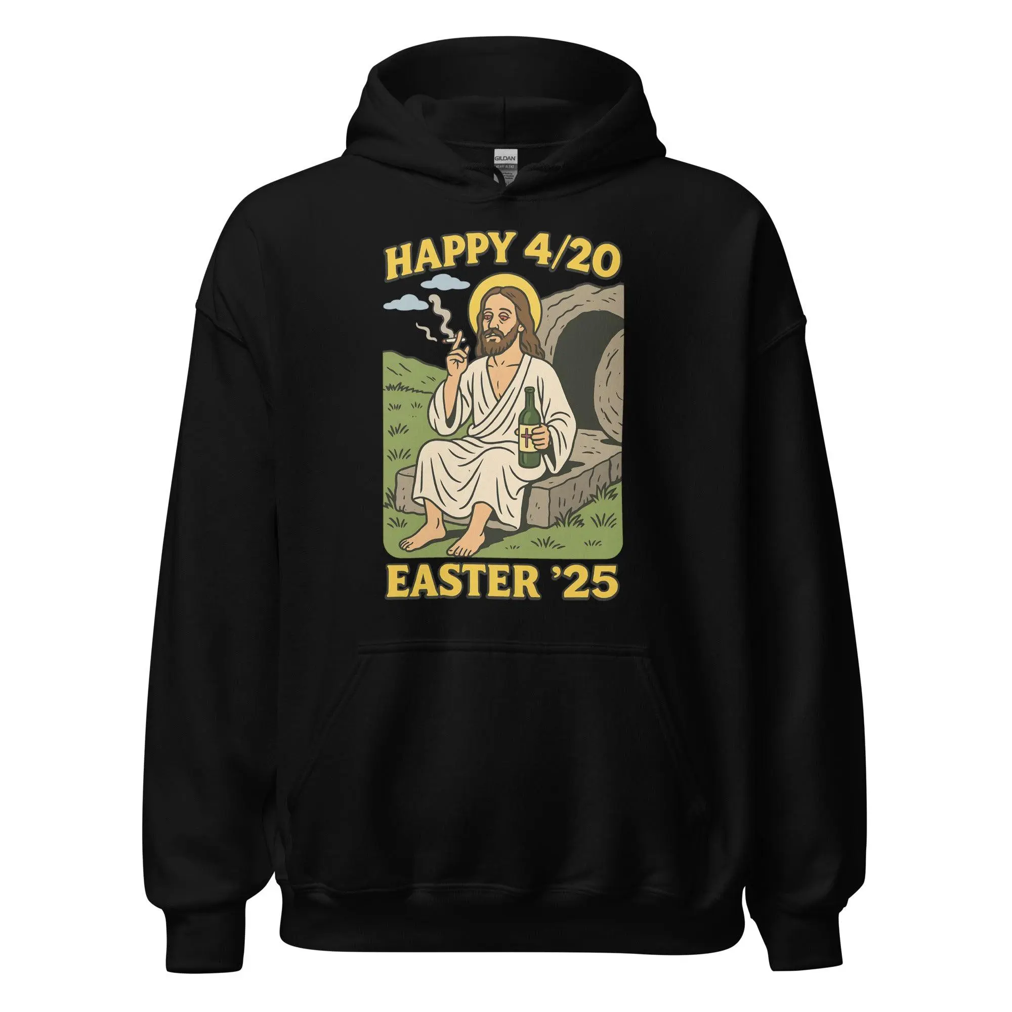 Happy 4_20 Easter '25 Jesus Hoodie