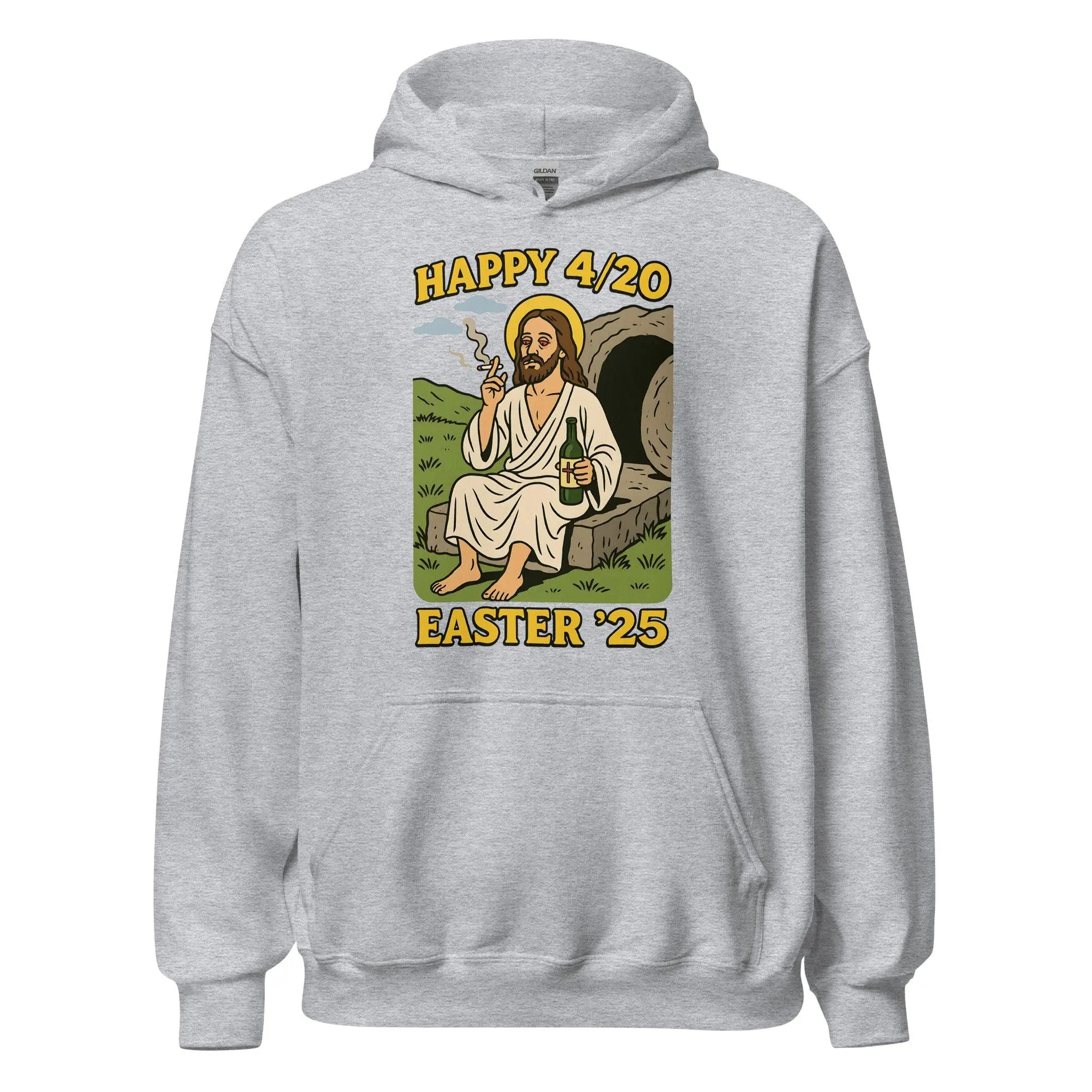 Happy 4_20 Easter '25 Jesus Hoodie - Image 2