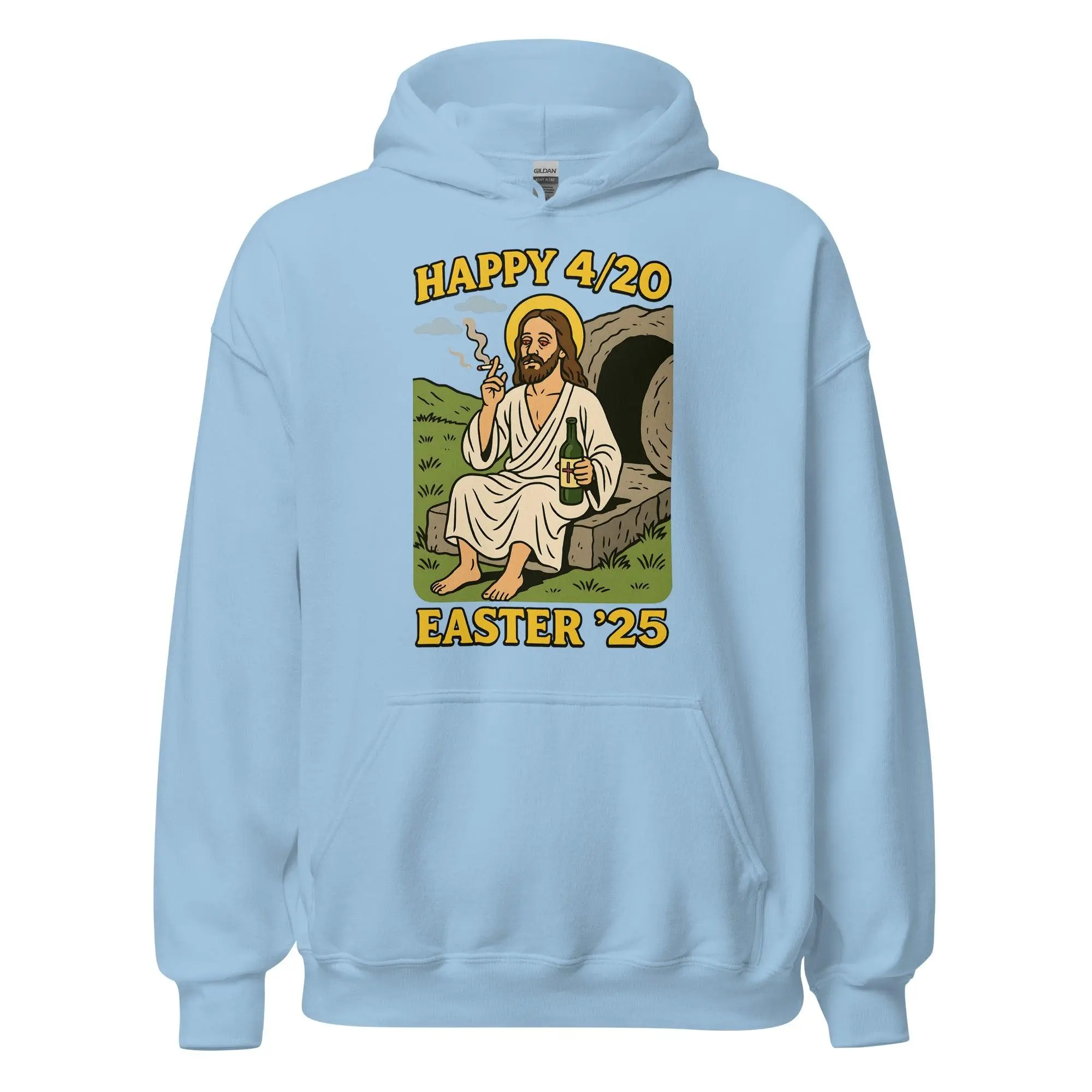 Happy 4_20 Easter '25 Jesus Hoodie - Image 5