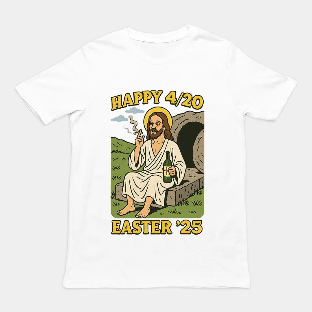Happy 4/20 Easter '25 Jesus T-Shirt - Image 6