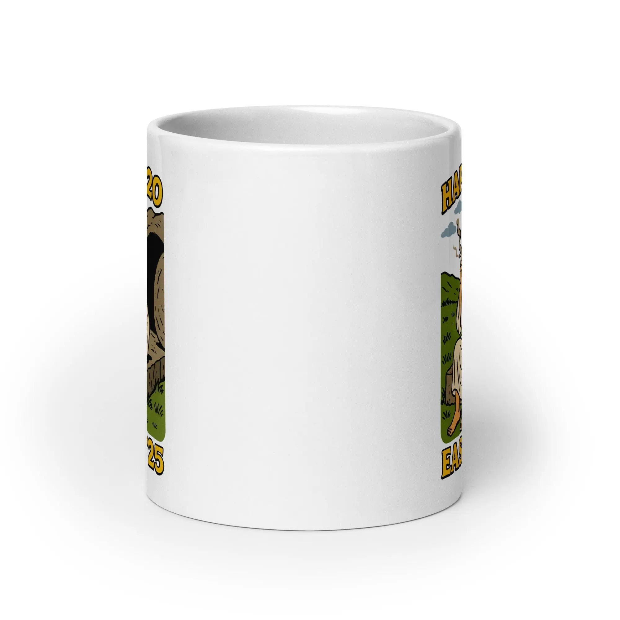 Happy 4_20 Easter '25 Jesus White glossy mug - Image 8