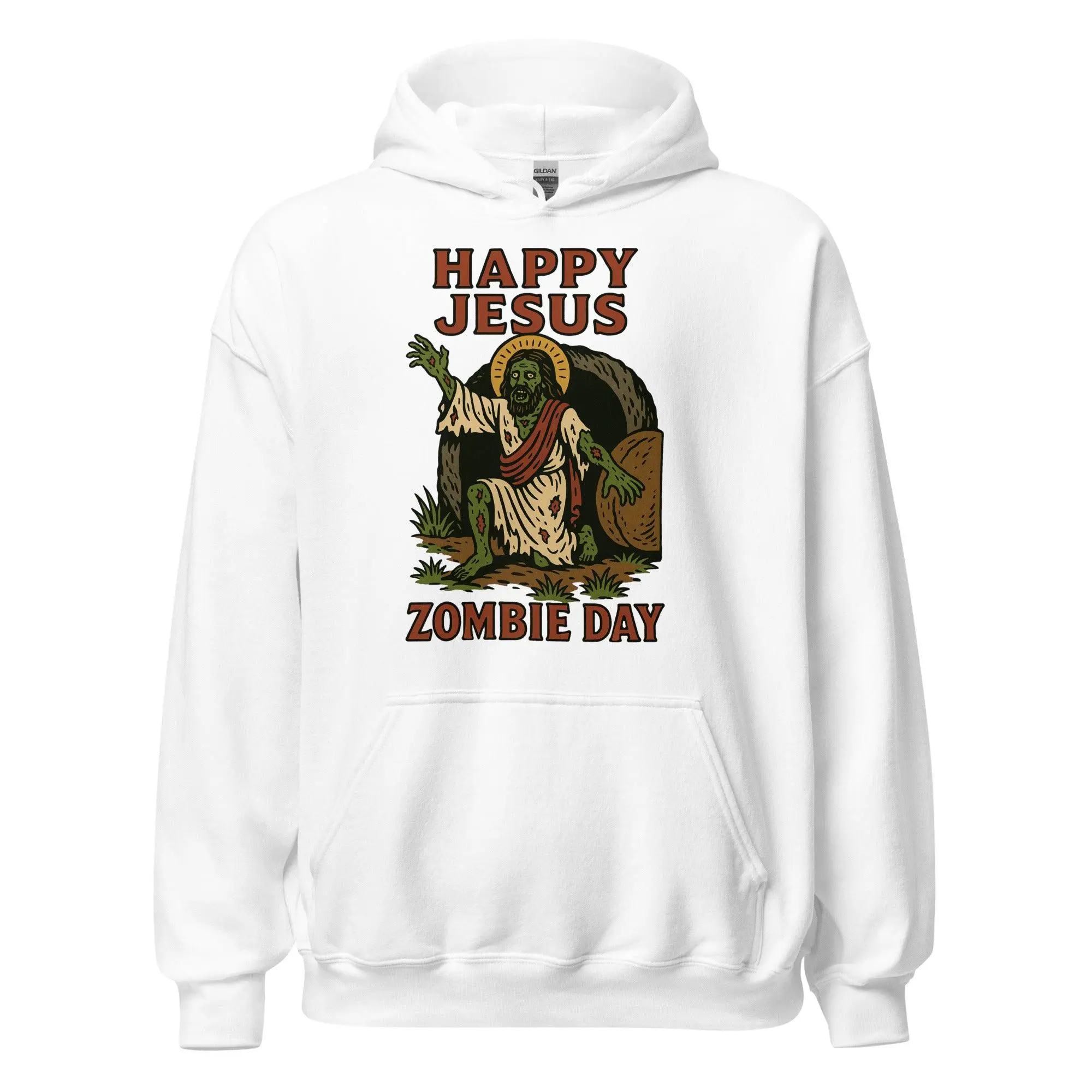 Happy Jesus Zombie Day Hoodie - Image 7