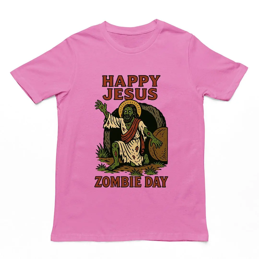 Happy Jesus Zombie Day T-Shirt - Image 3