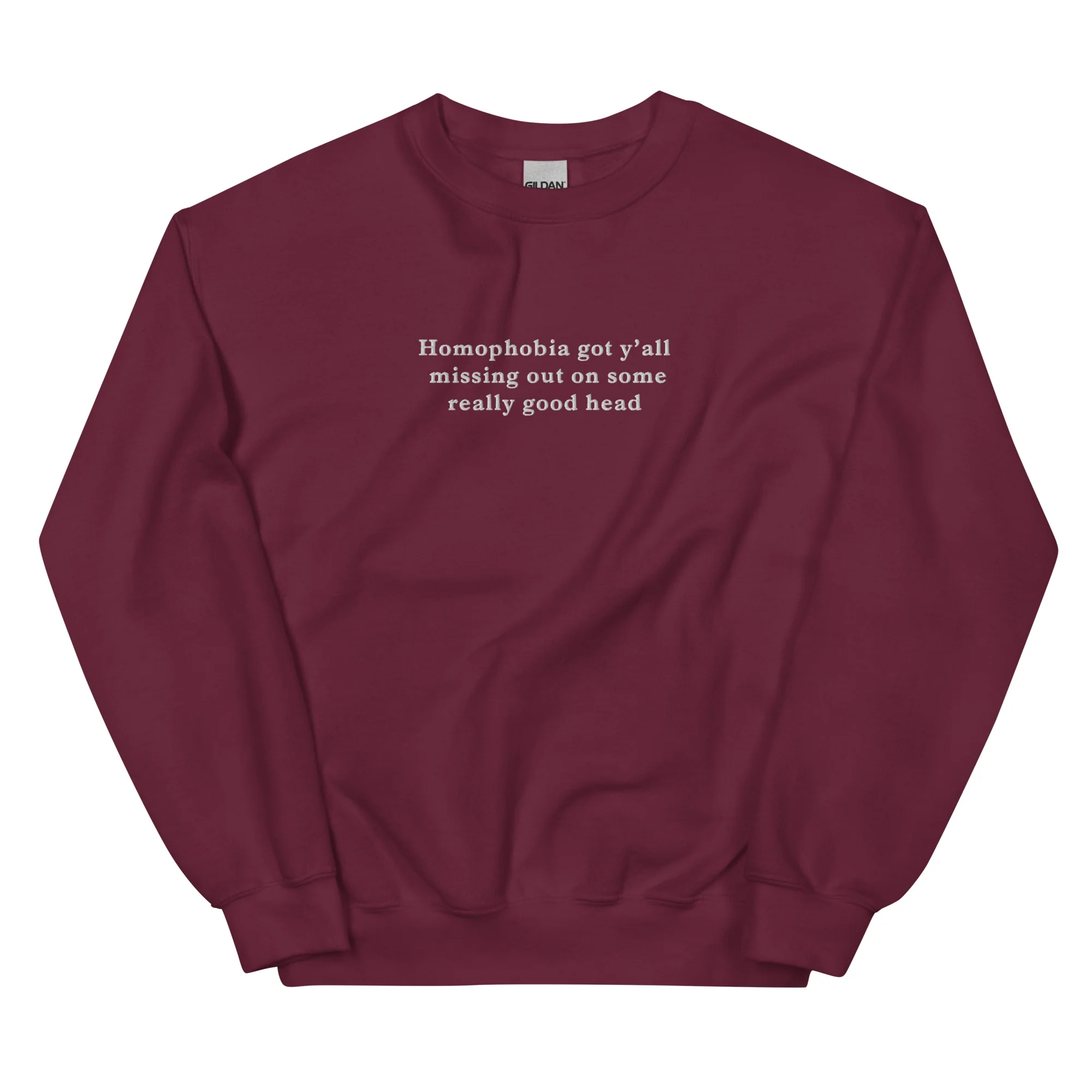 Homophobia got y'all missing out on some really good head embroidered sweatshirt - Image 6