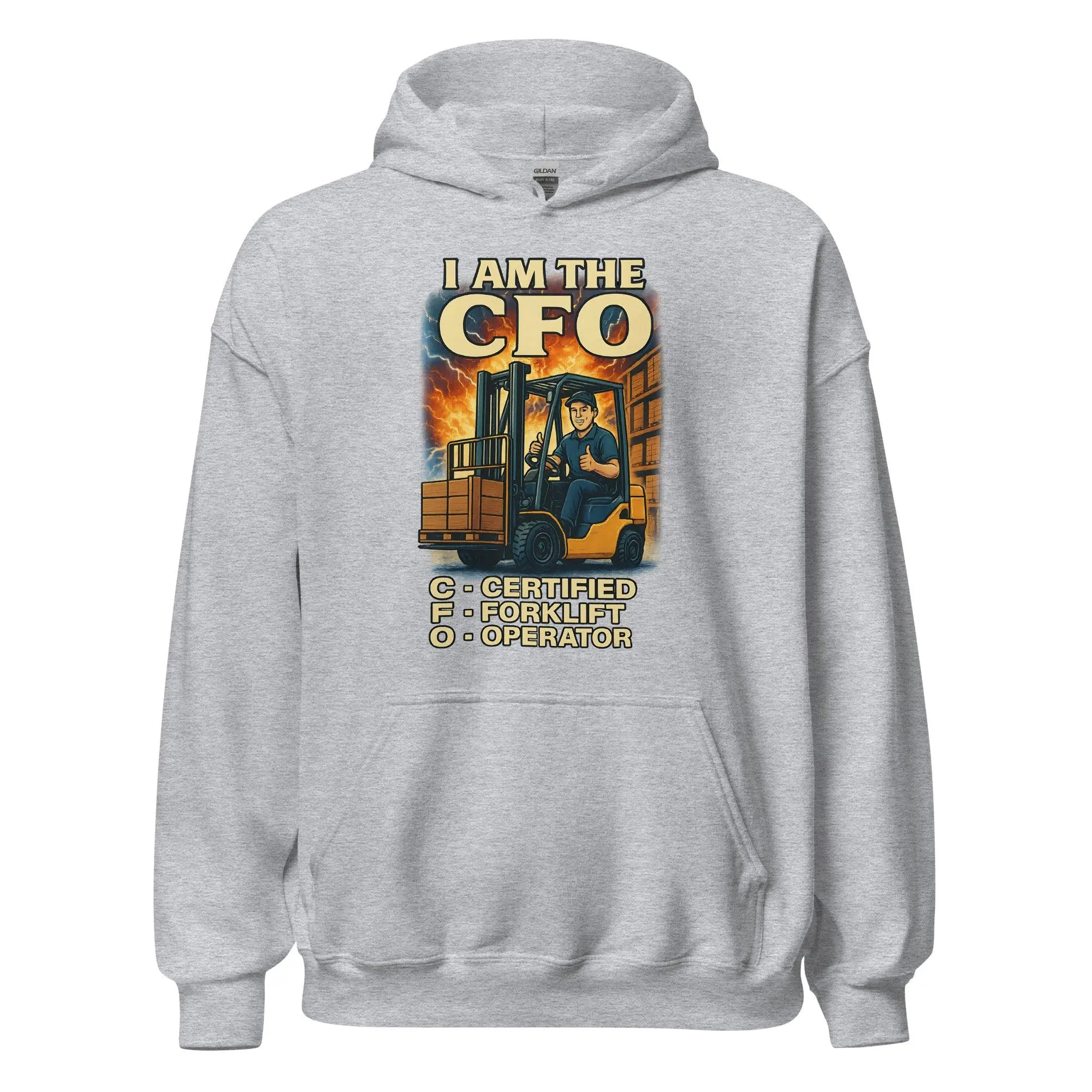 I am the CFO - Certified Forklift Operator Hoodie - Image 2